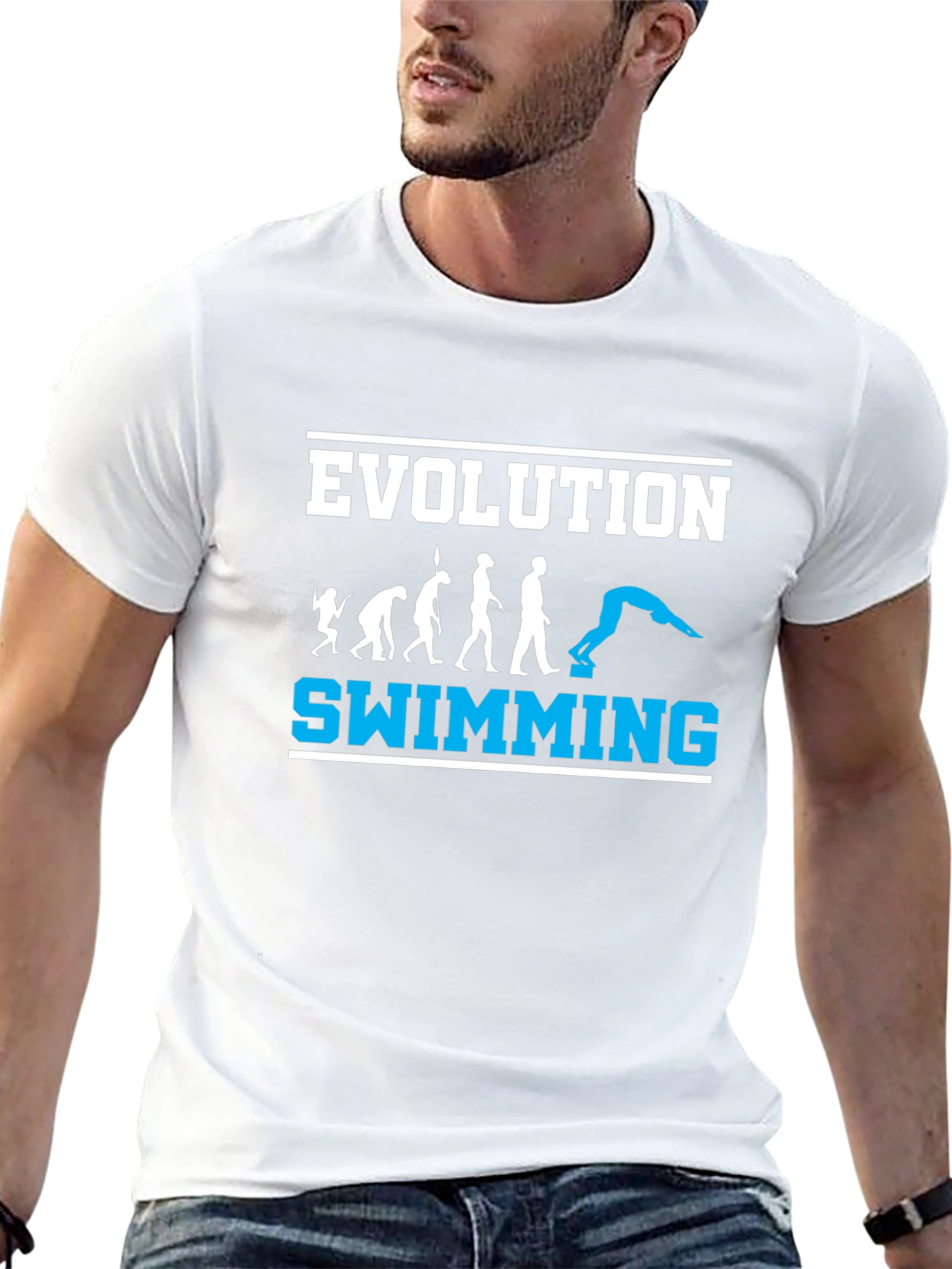 Black Evolution Swimming T-Shirt - Black view 13