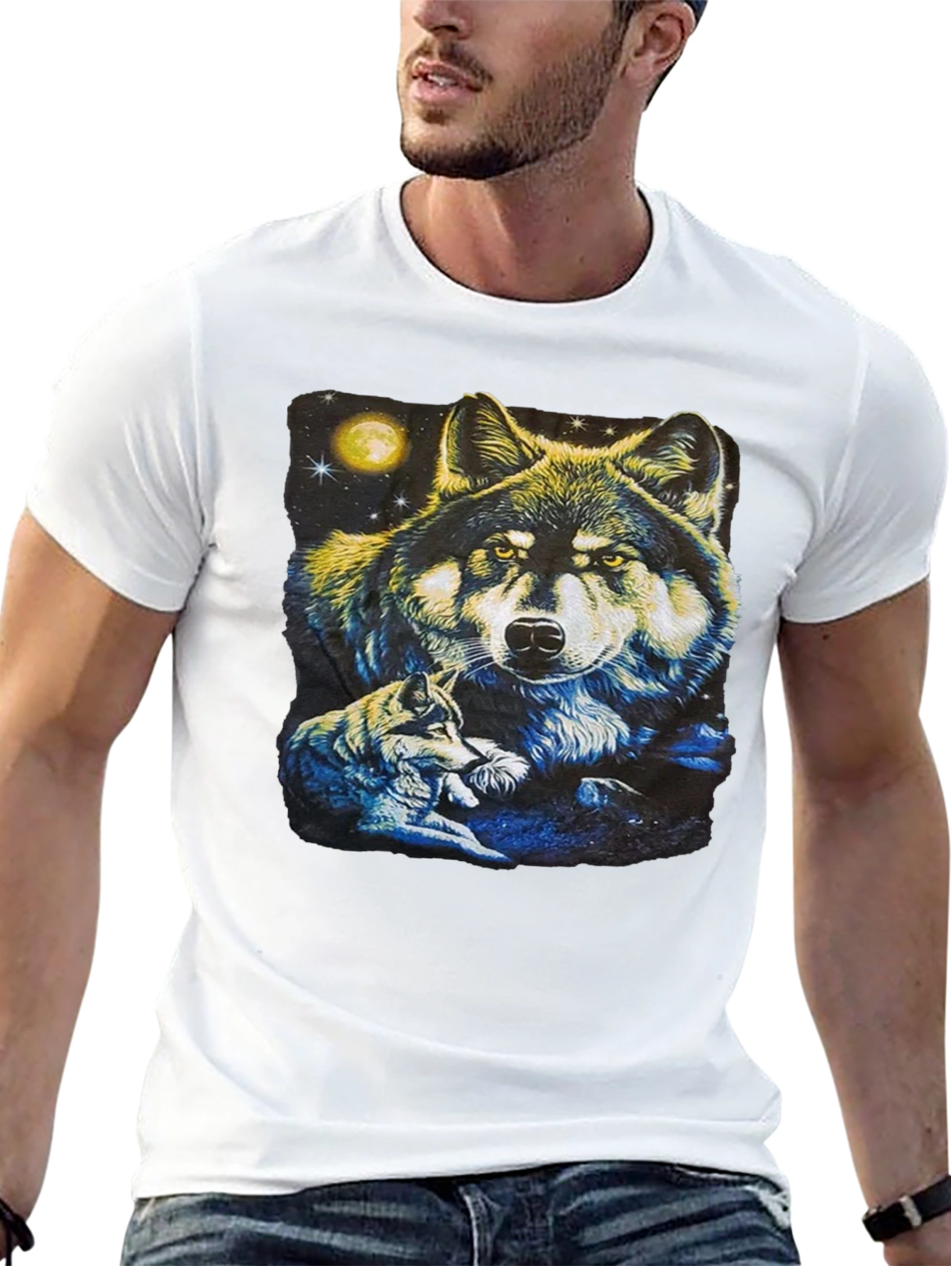 Black Wolf Pack Graphic T-Shirt - Black view 13