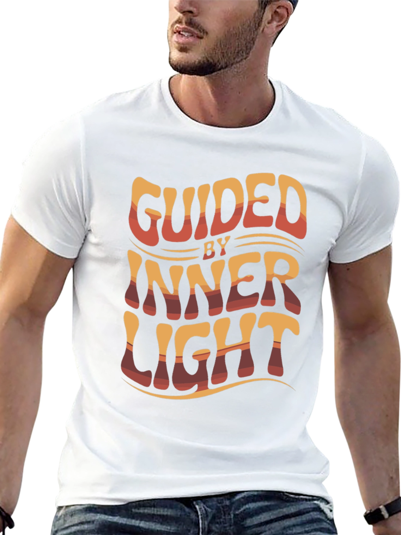 Black Guided By Inner Light Graphic Tee view 13