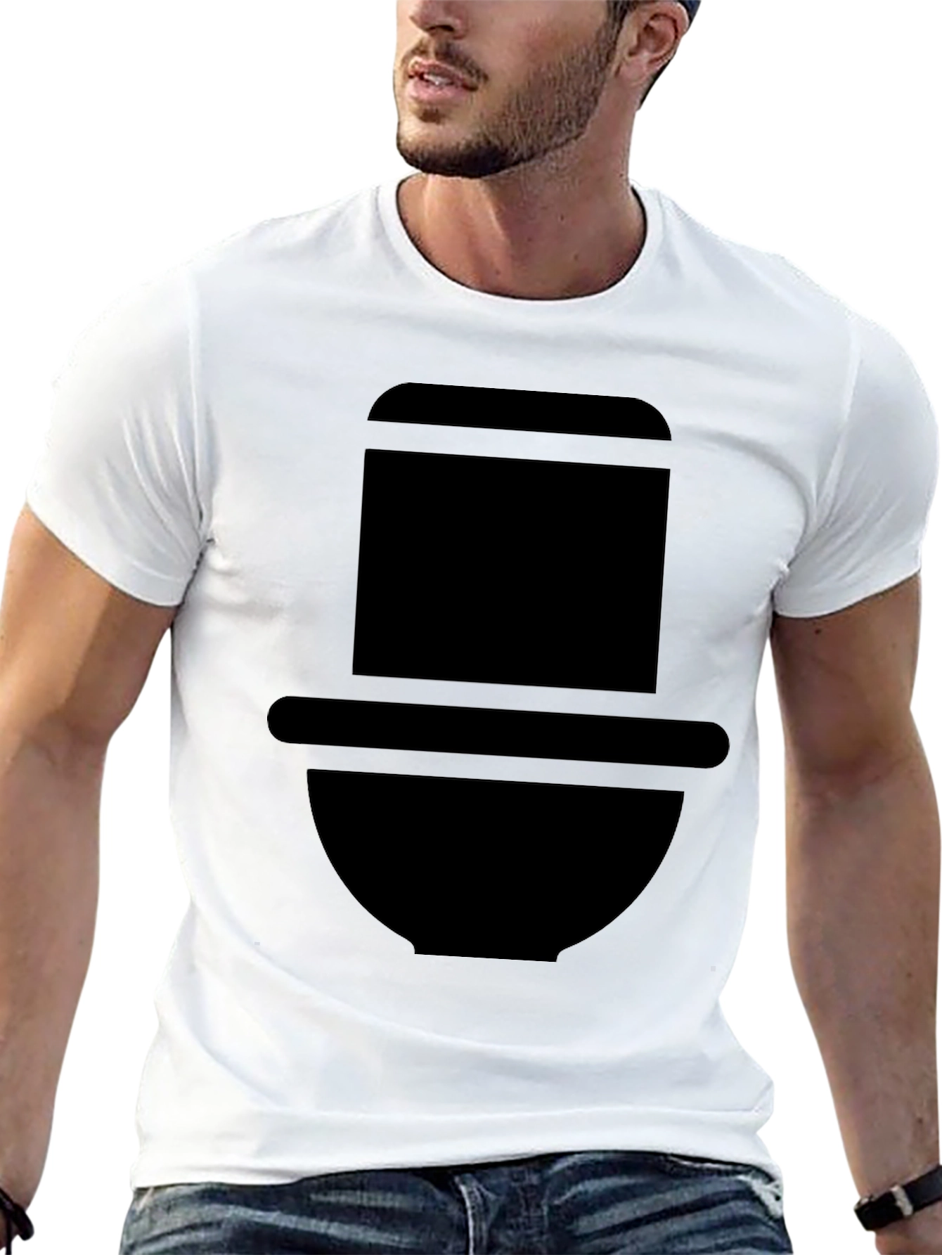 Black Minimalist Diver Helmet Graphic Tee - Black view 13