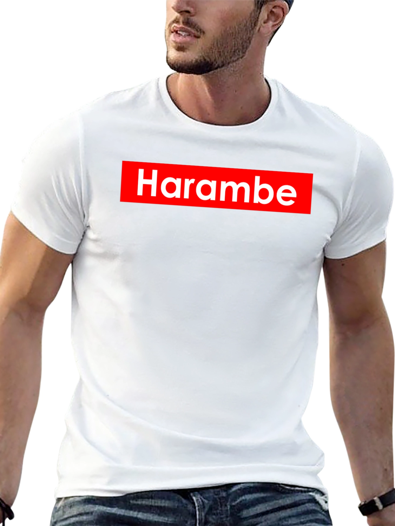 Black Harambe Graphic Print T-Shirt - Supreme Style view 13
