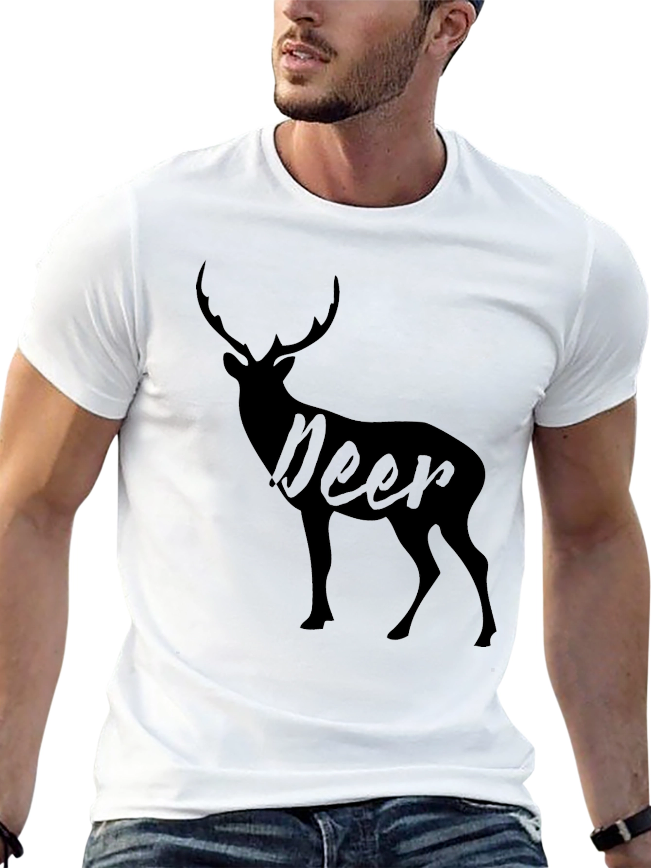 Black Black Deer Graphic Tee - Men's Short Sleeve Shirt view 13
