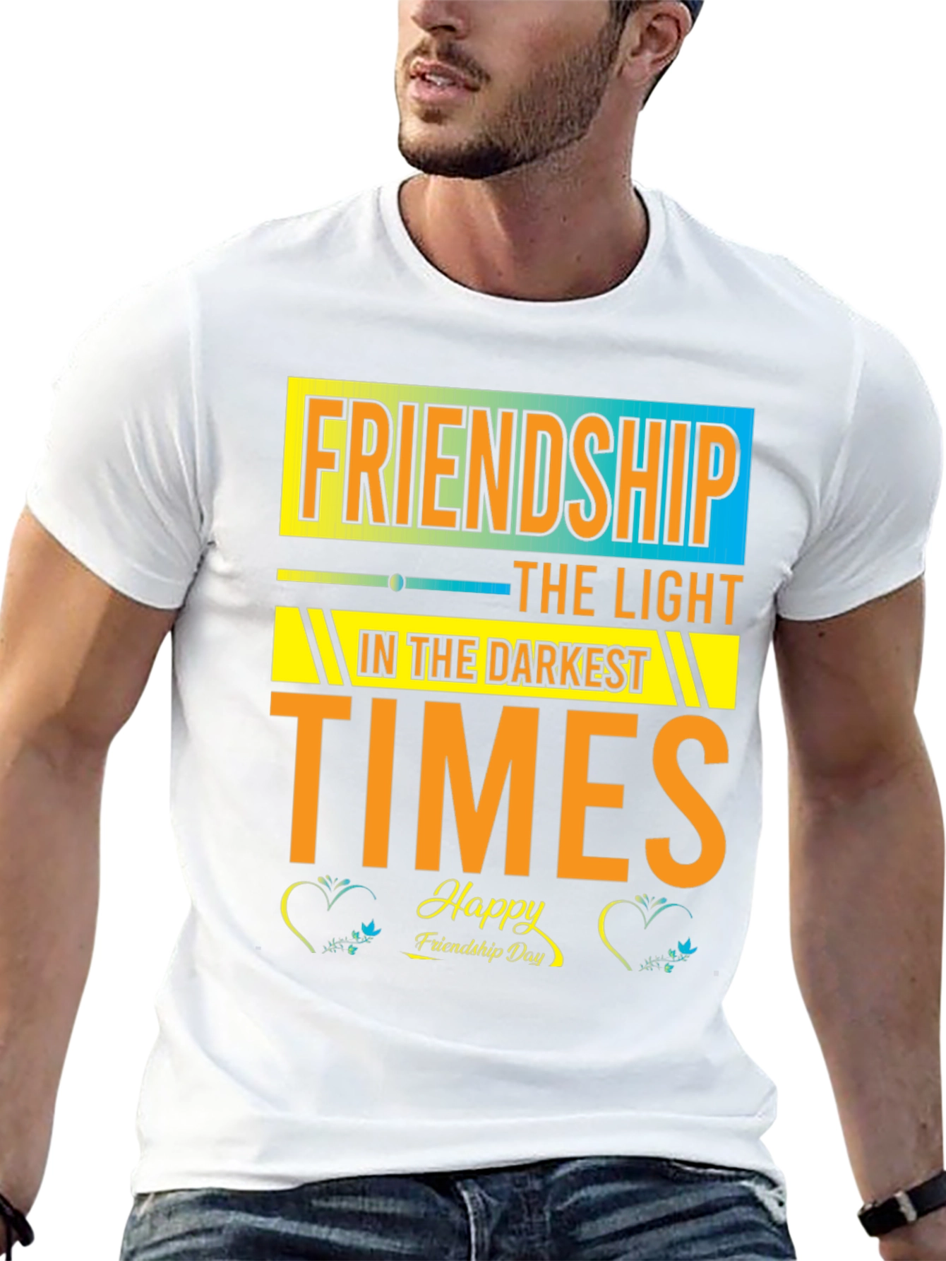 Black Friendship Day Graphic T-Shirt view 13