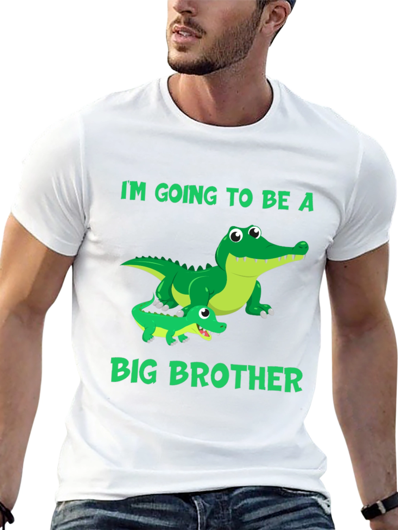 Black I'm Going to Be a Big Brother Gator T-Shirt view 13
