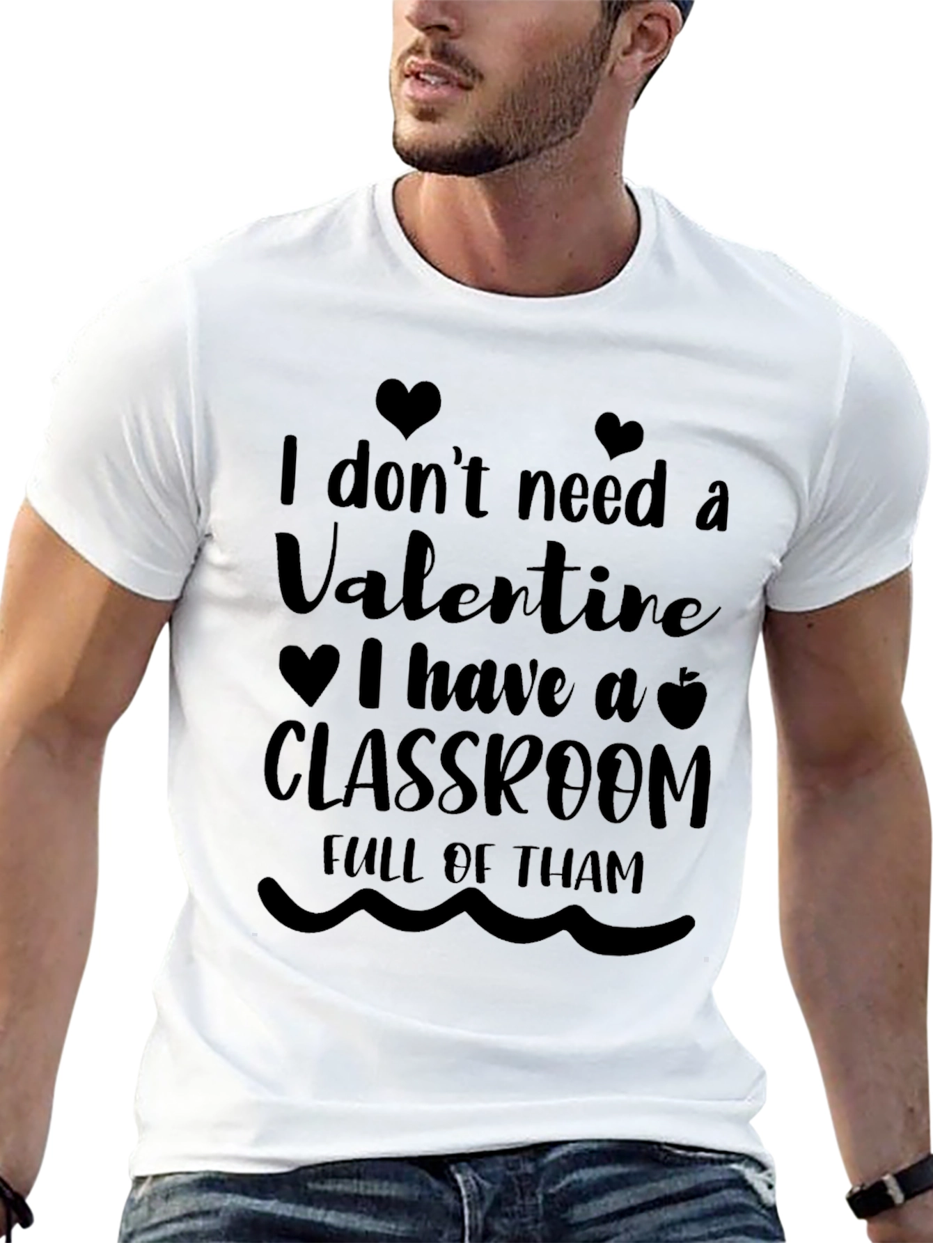 Black Teacher Valentine's Day T-Shirt view 13