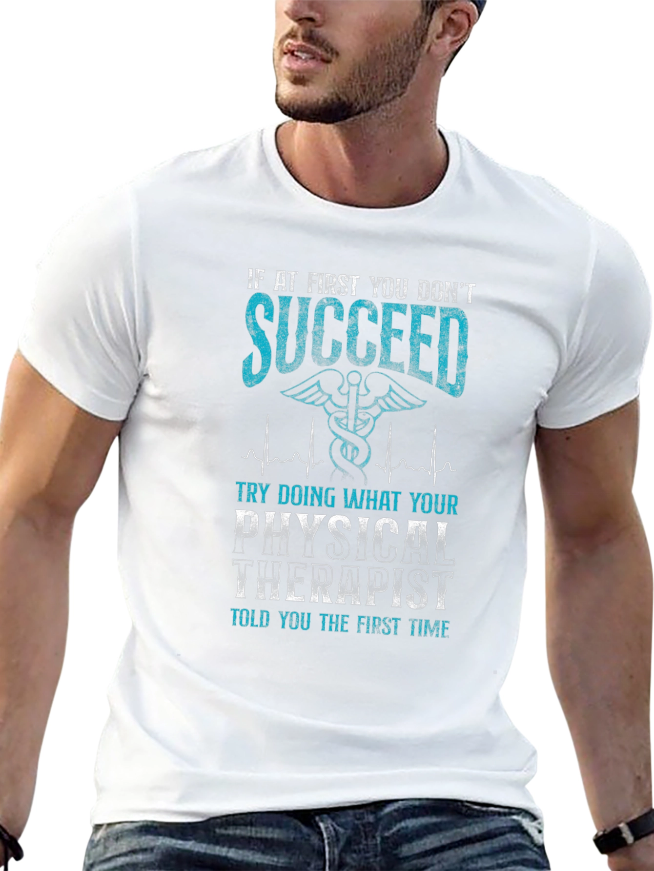 Black Physical Therapist T-Shirt - If At First You Don't Succeed view 13