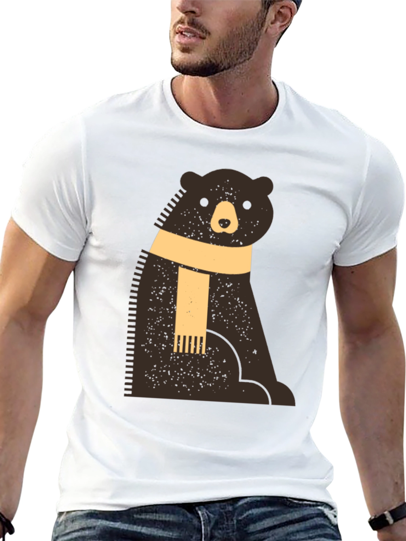 Black Cozy Bear Graphic Tee - Stylish Comfort view 13