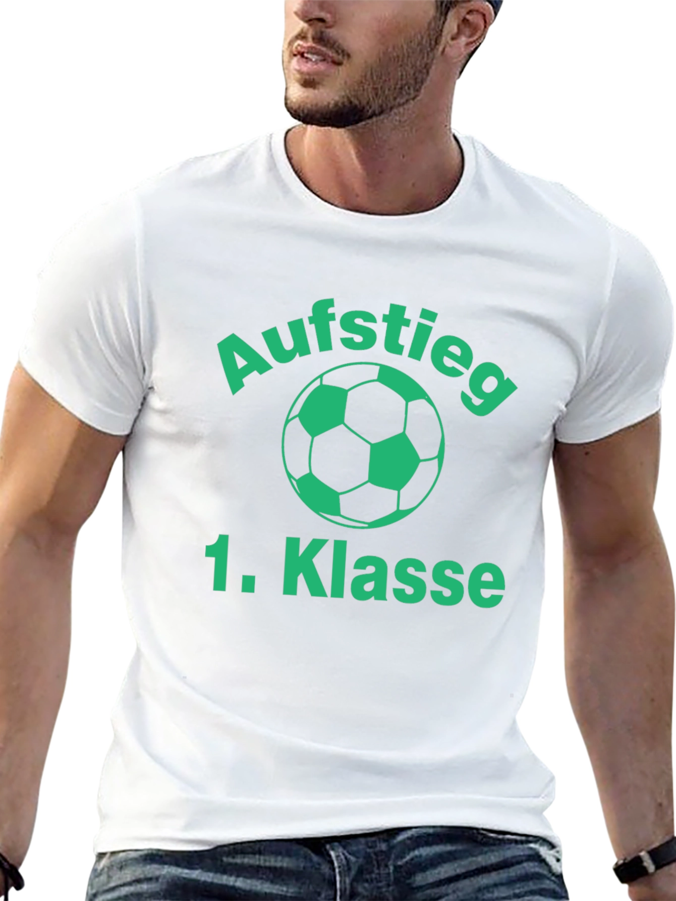 Black Aufstieg 1. Klasse Soccer T-Shirt - Black view 13