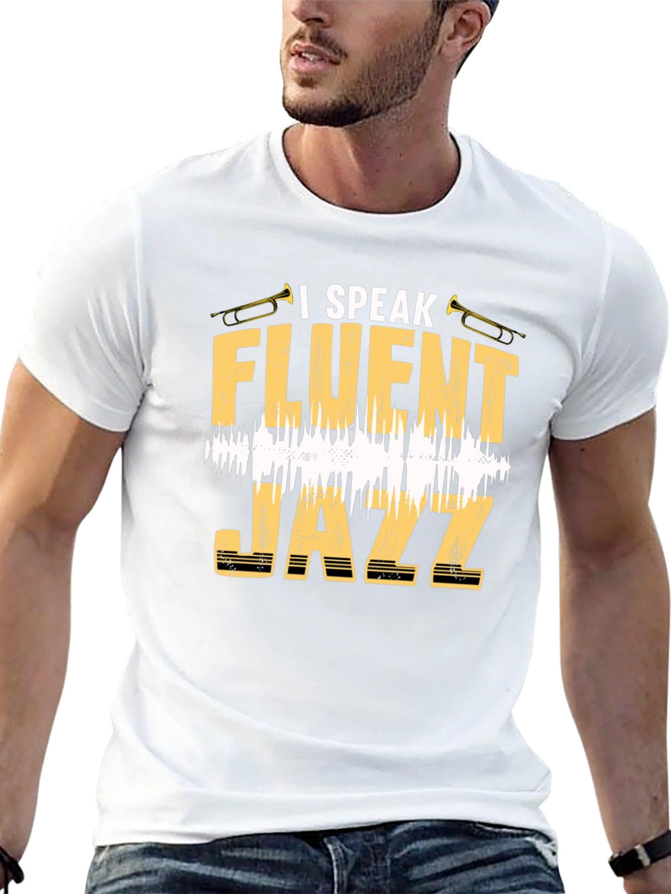 Black I Speak Fluent Jazz T-Shirt view 13