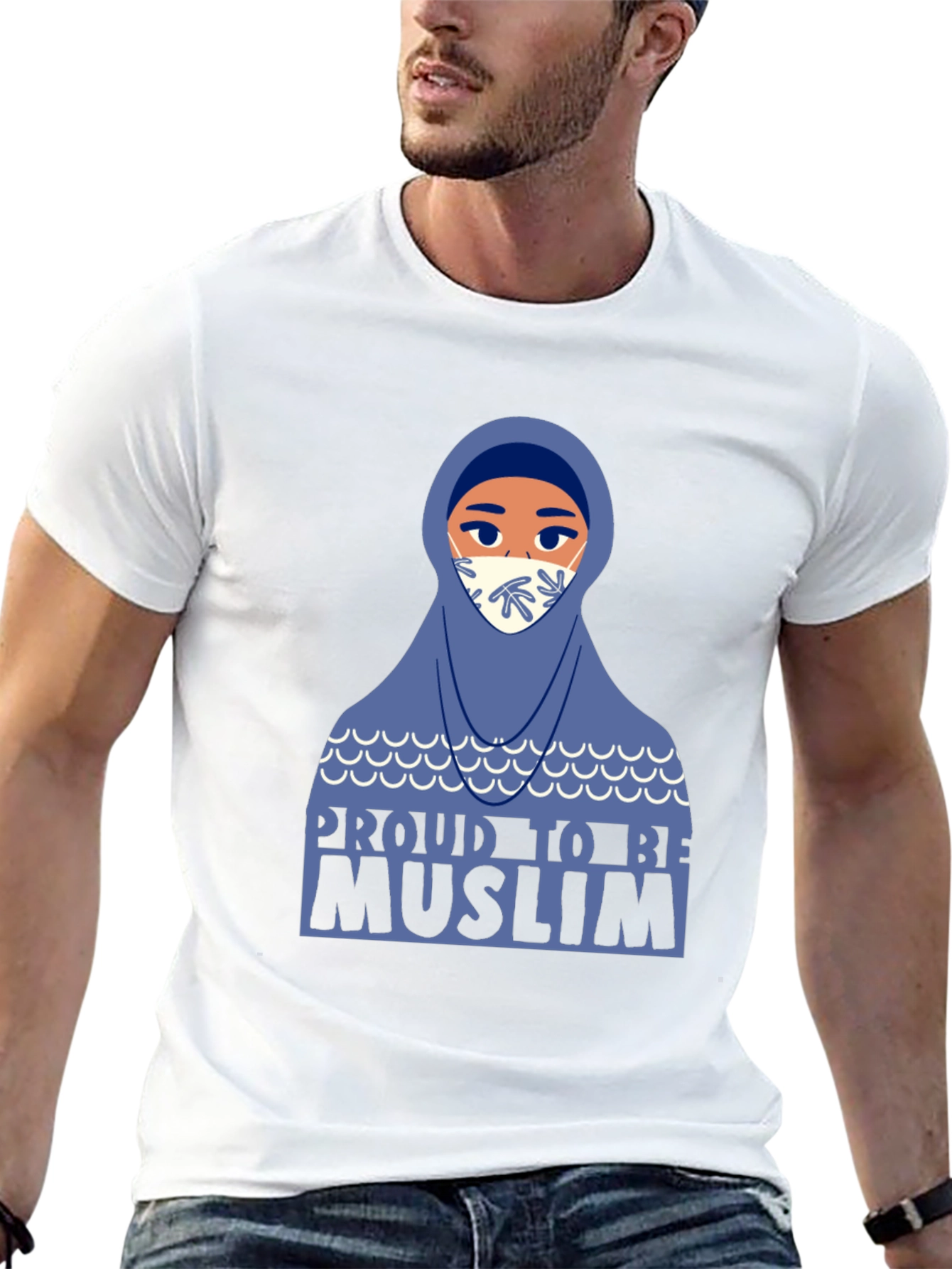 Black Proud to be Muslim T-Shirt view 13