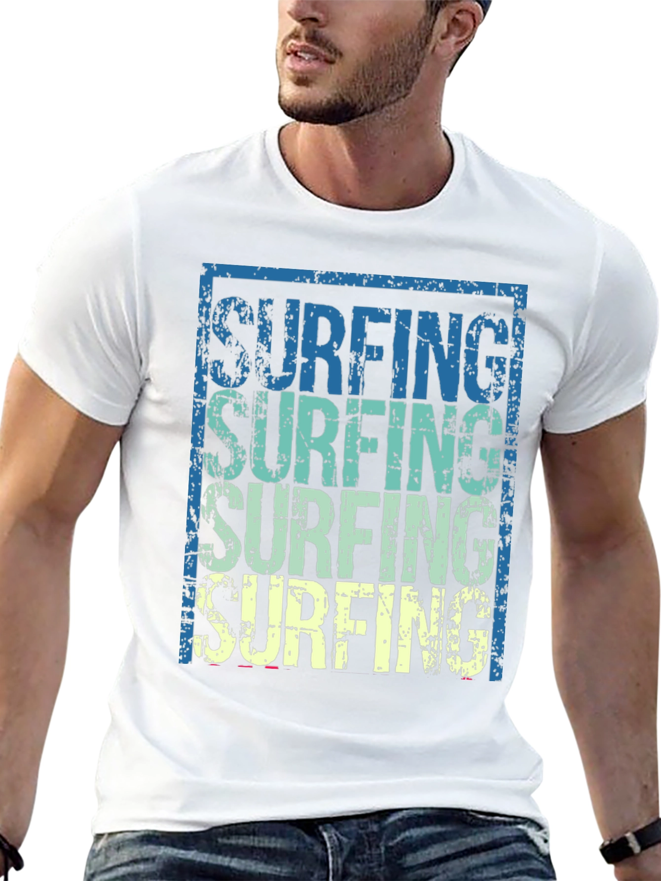 Black Vintage Surfing T-Shirt - Retro Style view 13