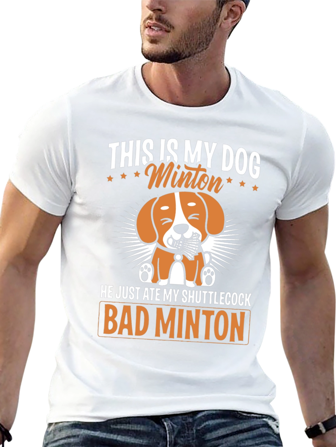Bad Minton Dog T-Shirt - 13