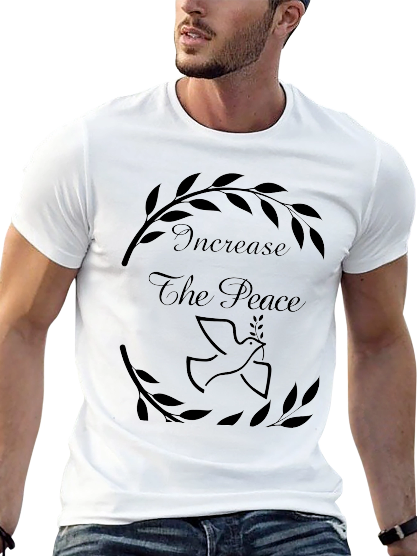 Increase The Peace Dove T-Shirt - Positive Message - 13