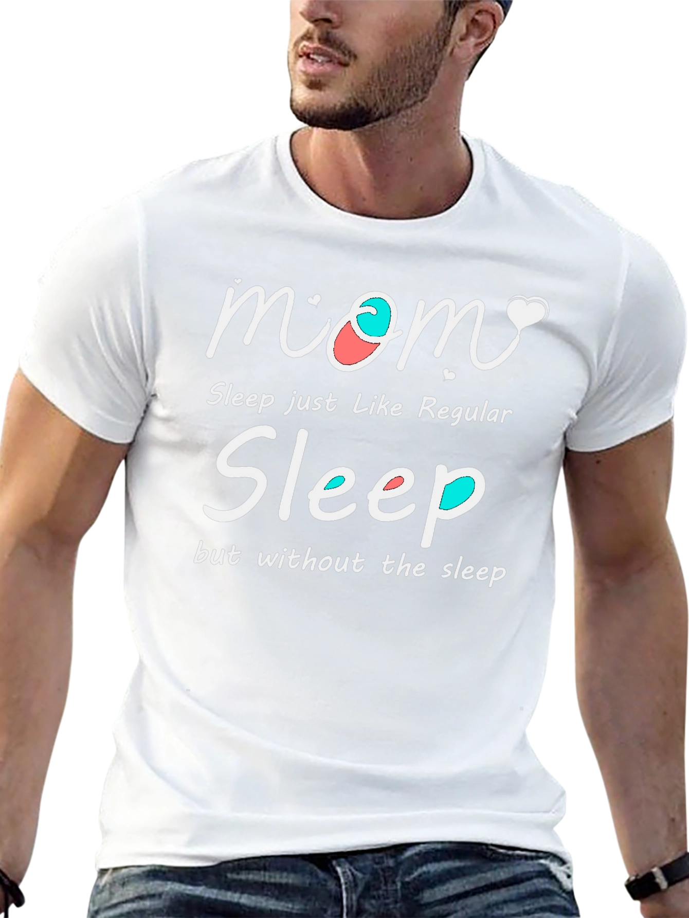Black Mom Sleep Funny Graphic T-Shirt view 13