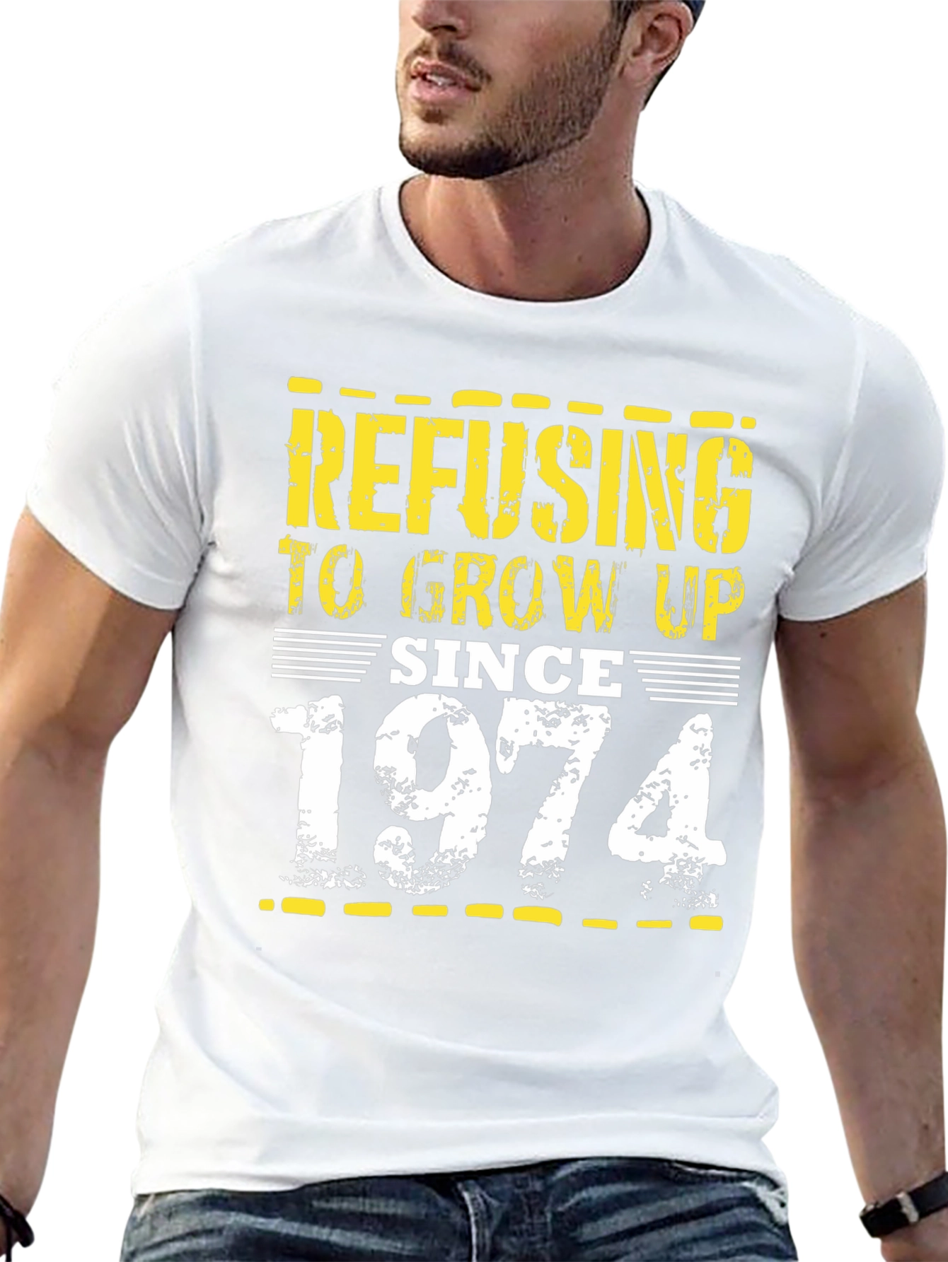 Black Refusing to Grow Up Since 1974 Black Tee view 13