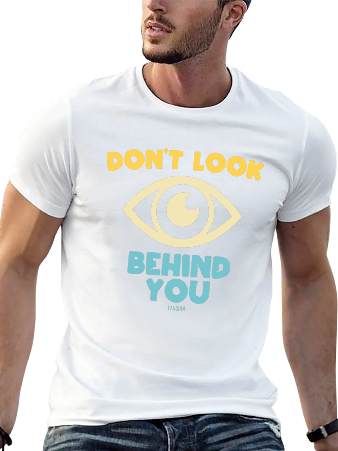 Black Don't Look Behind You Graphic Tee view 13