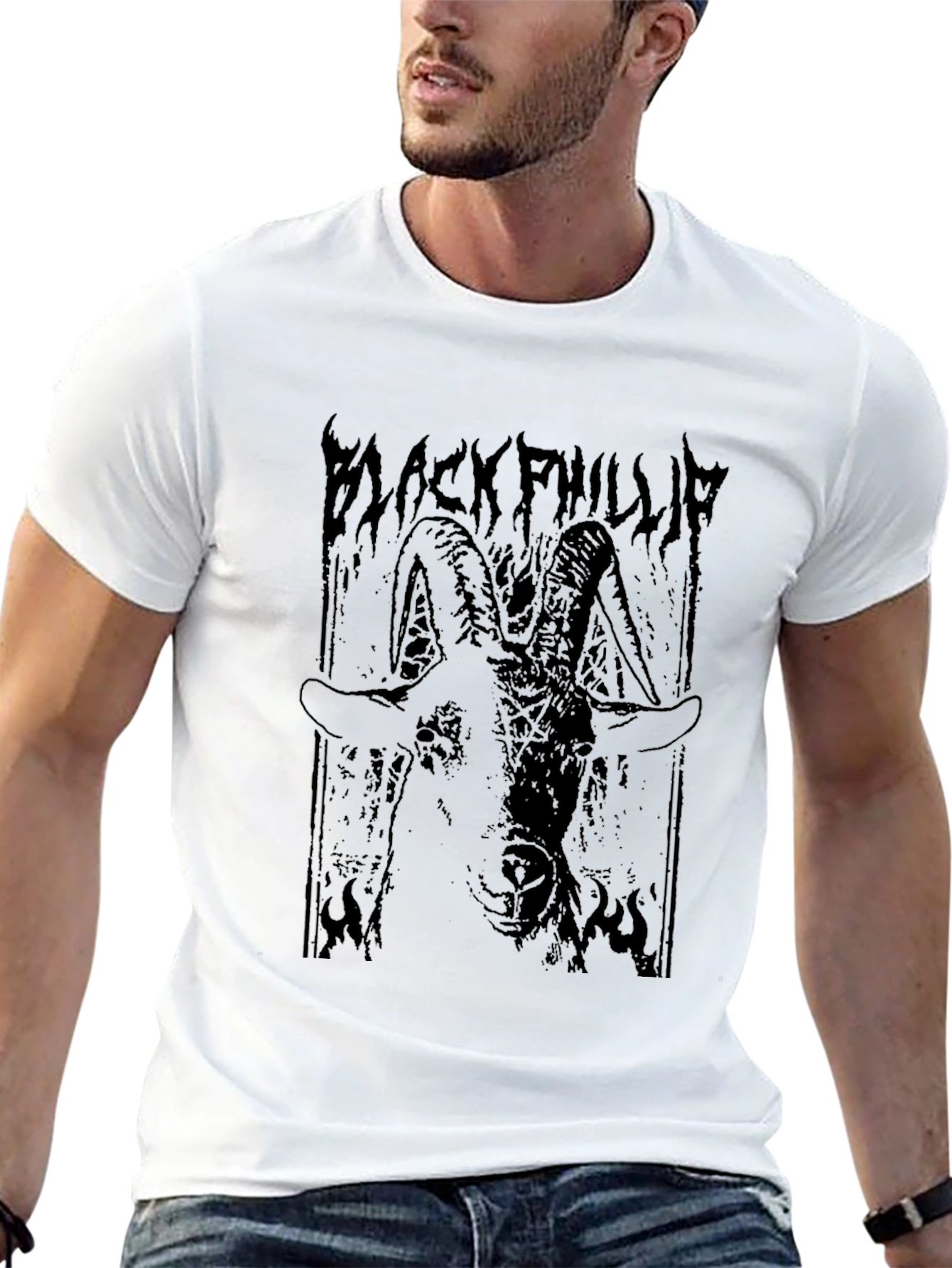 Black Black Phillip Graphic Tee - Men's Black T-Shirt view 13