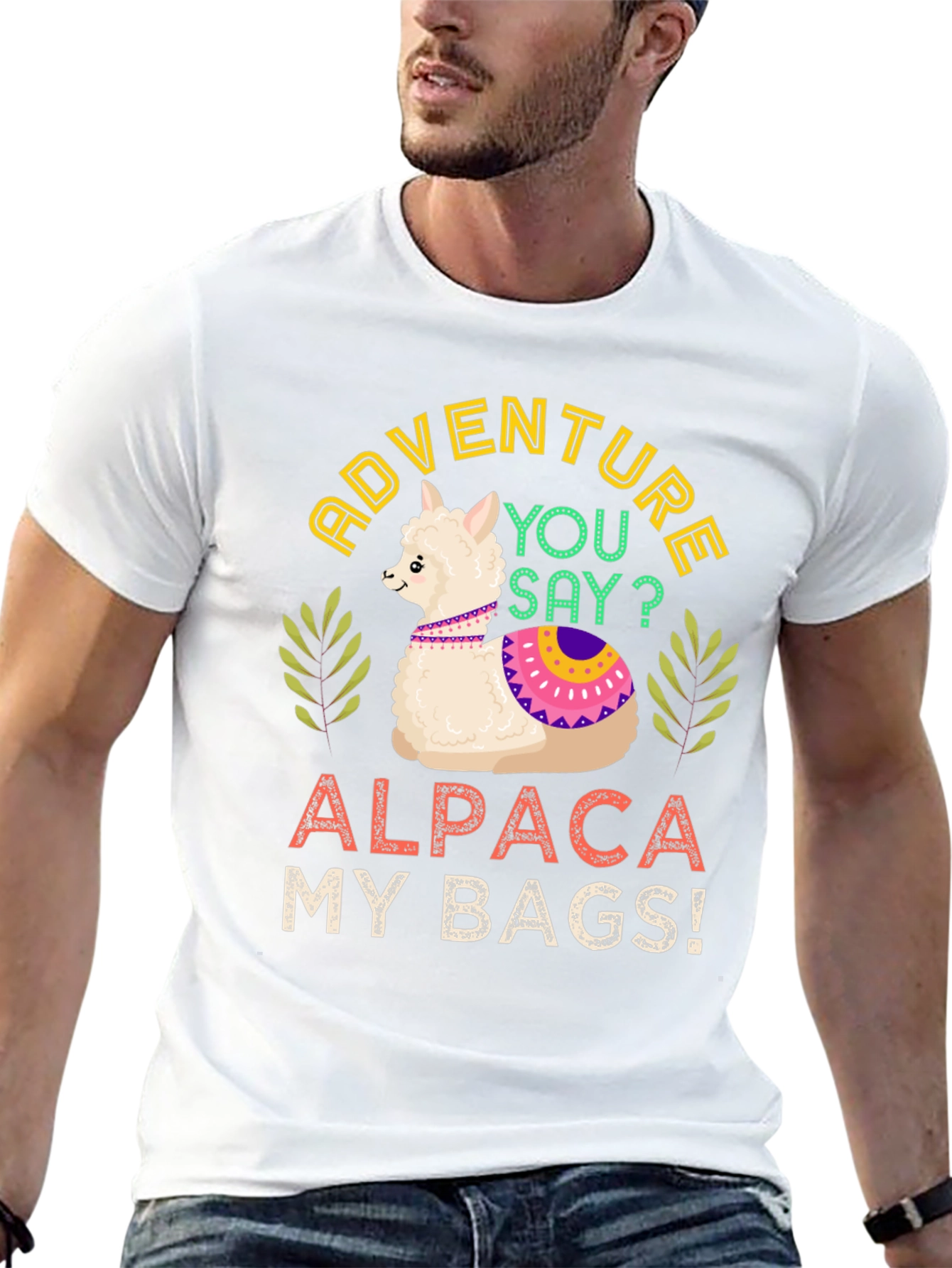 Black Adventure Alpaca My Bags! T-Shirt view 13