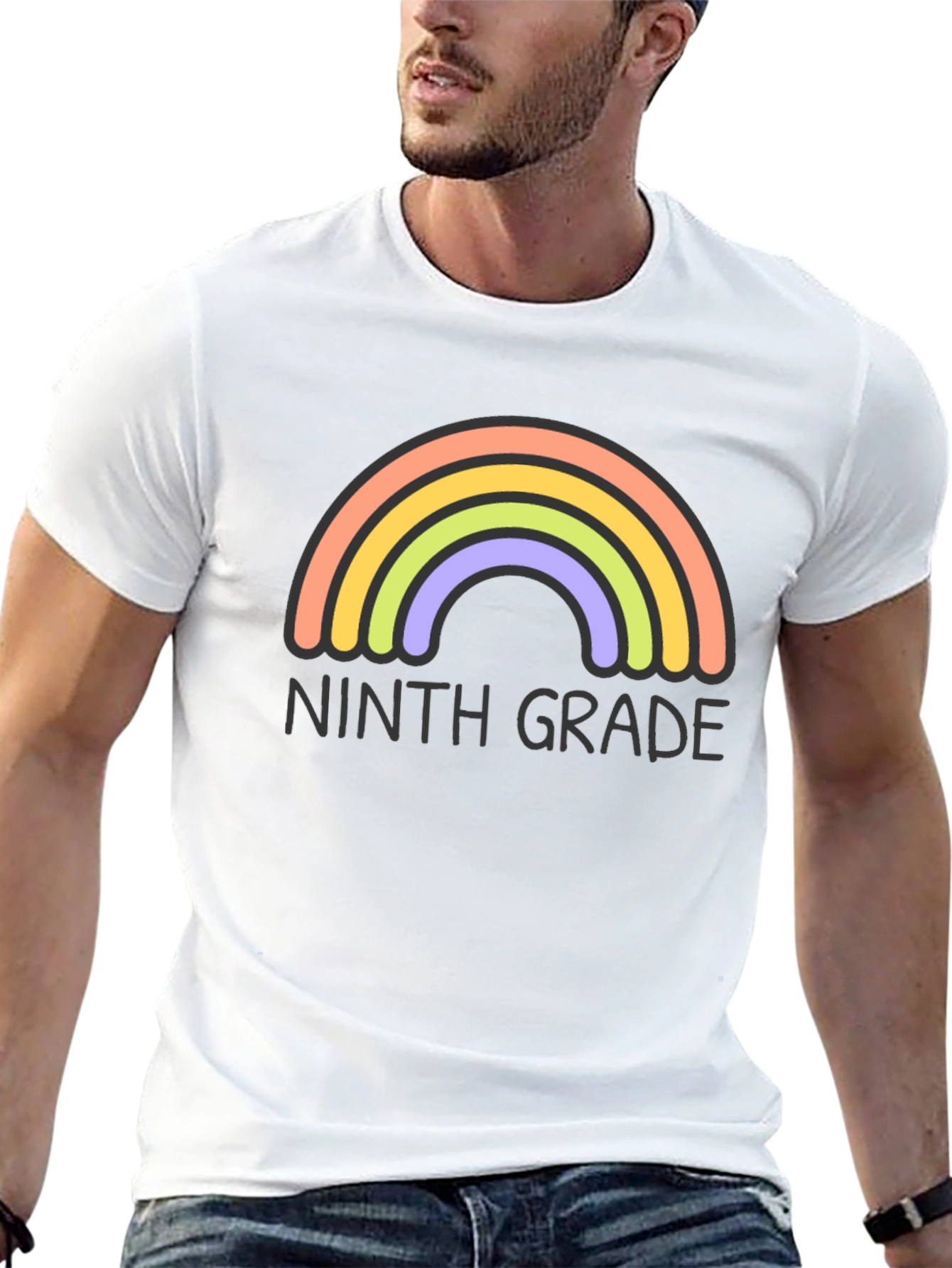 Ninth Grade Rainbow T-Shirt - Back to School Tee - 13