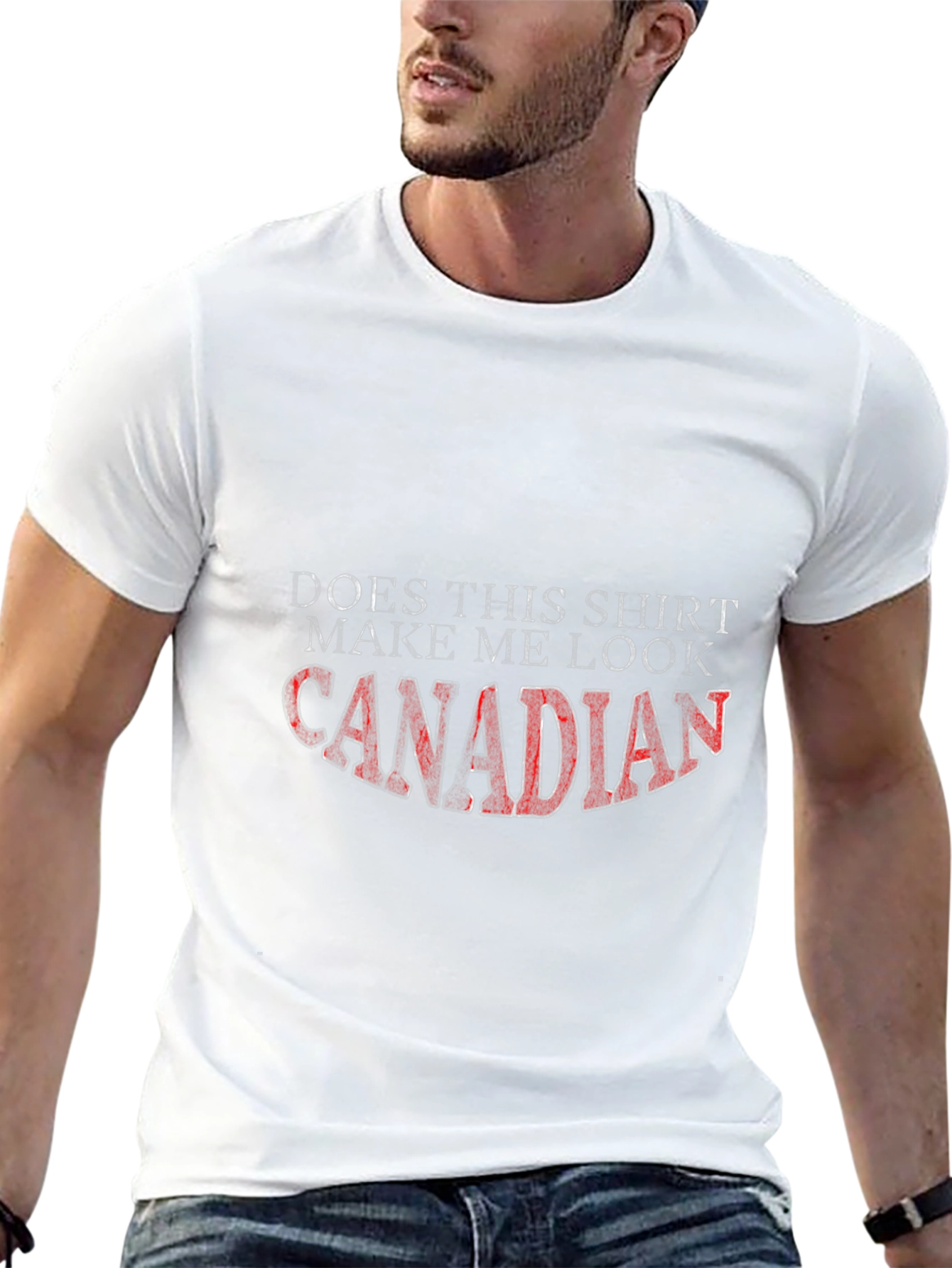 Black Canadian Graphic T-Shirt - Black, Humorous Design view 13