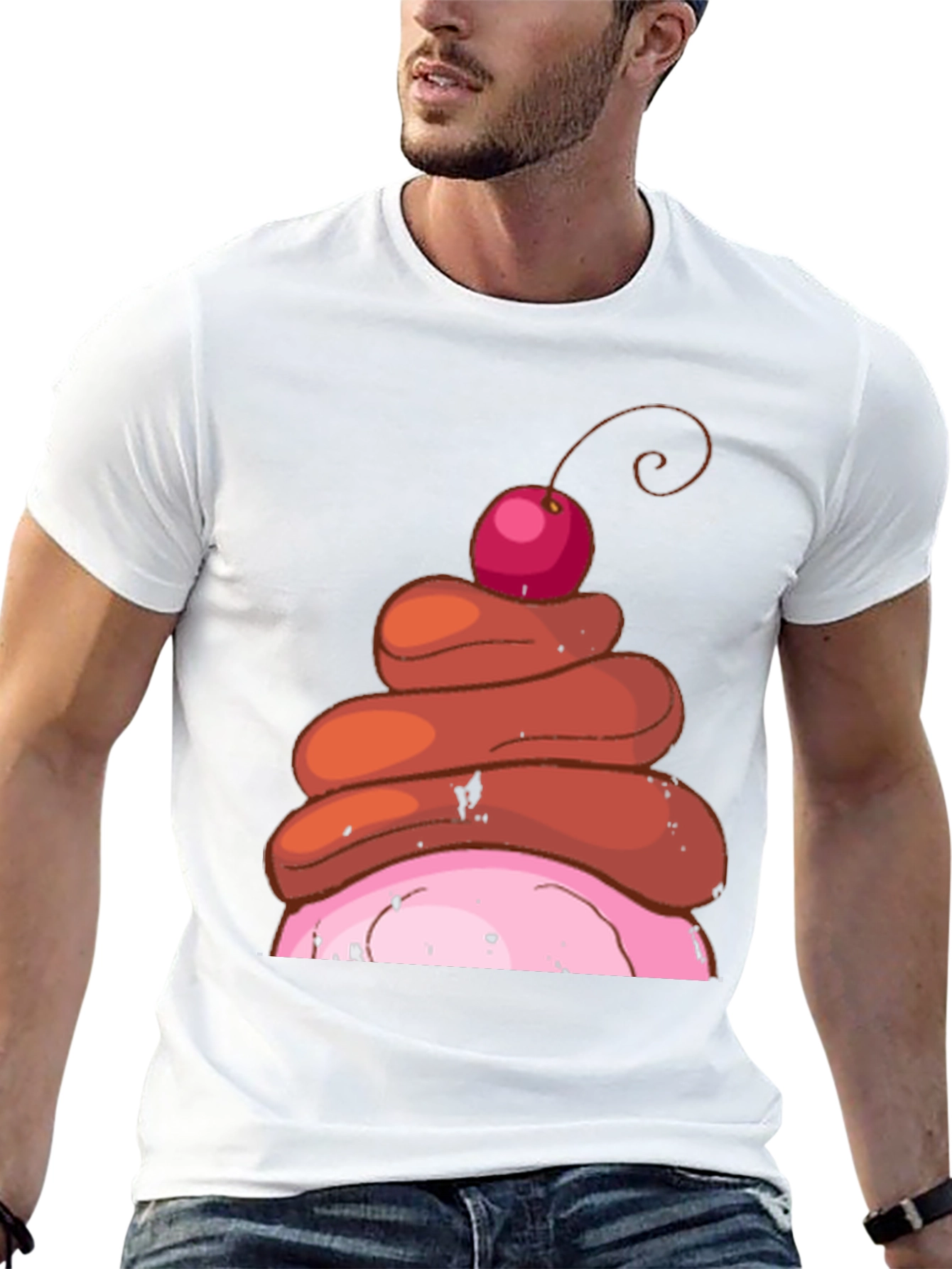 Black Funny Poop Dessert T-Shirt view 13