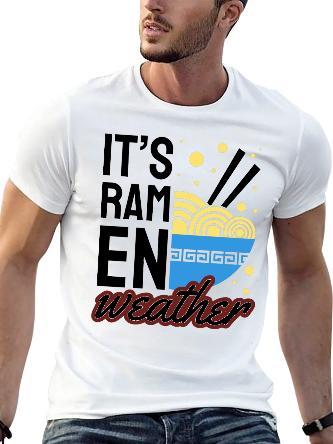 Black It's Ramen Weather Graphic Tee view 13