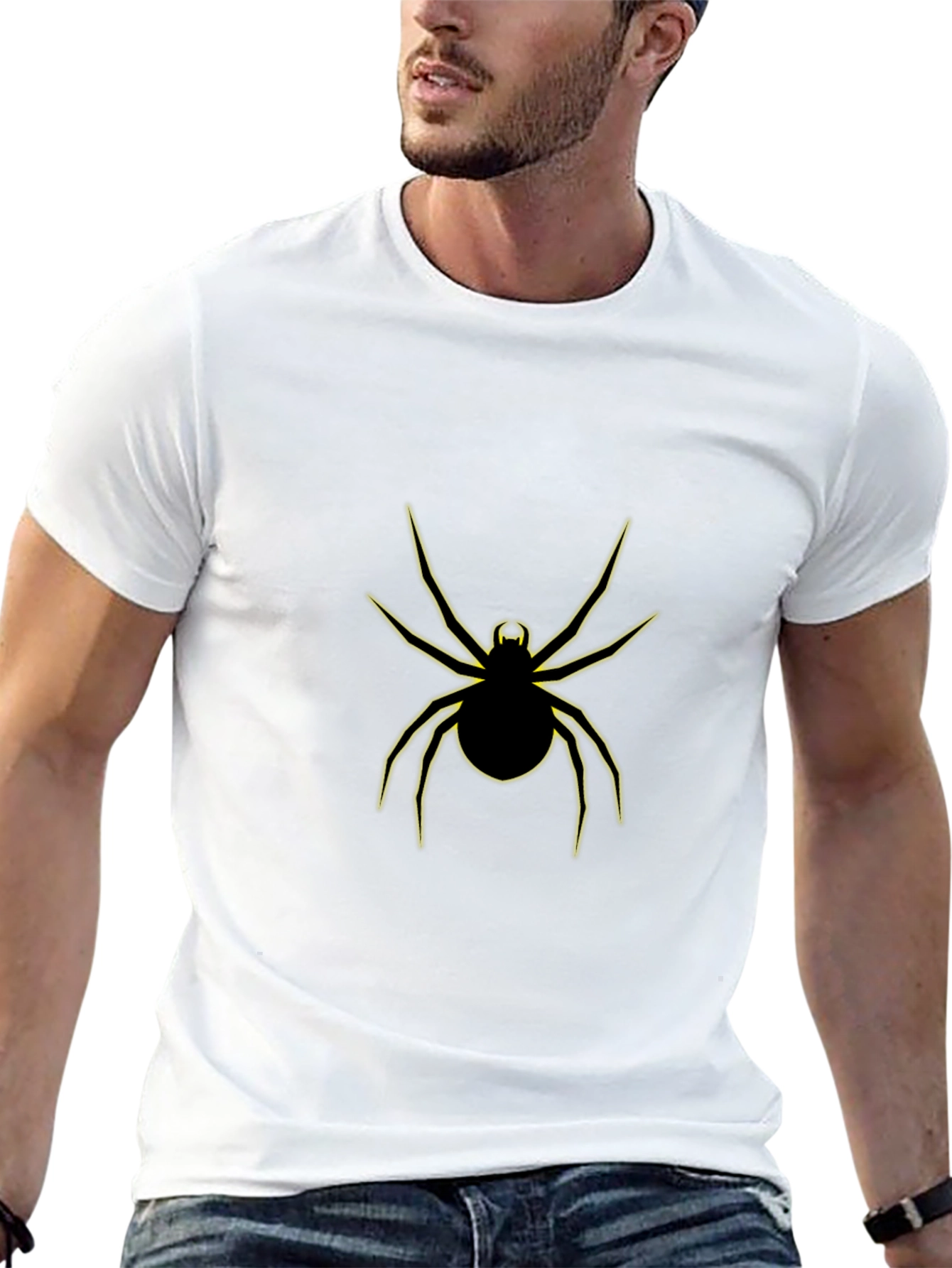 Black Black Spider Graphic Tee - Creepy Crawly Style view 13