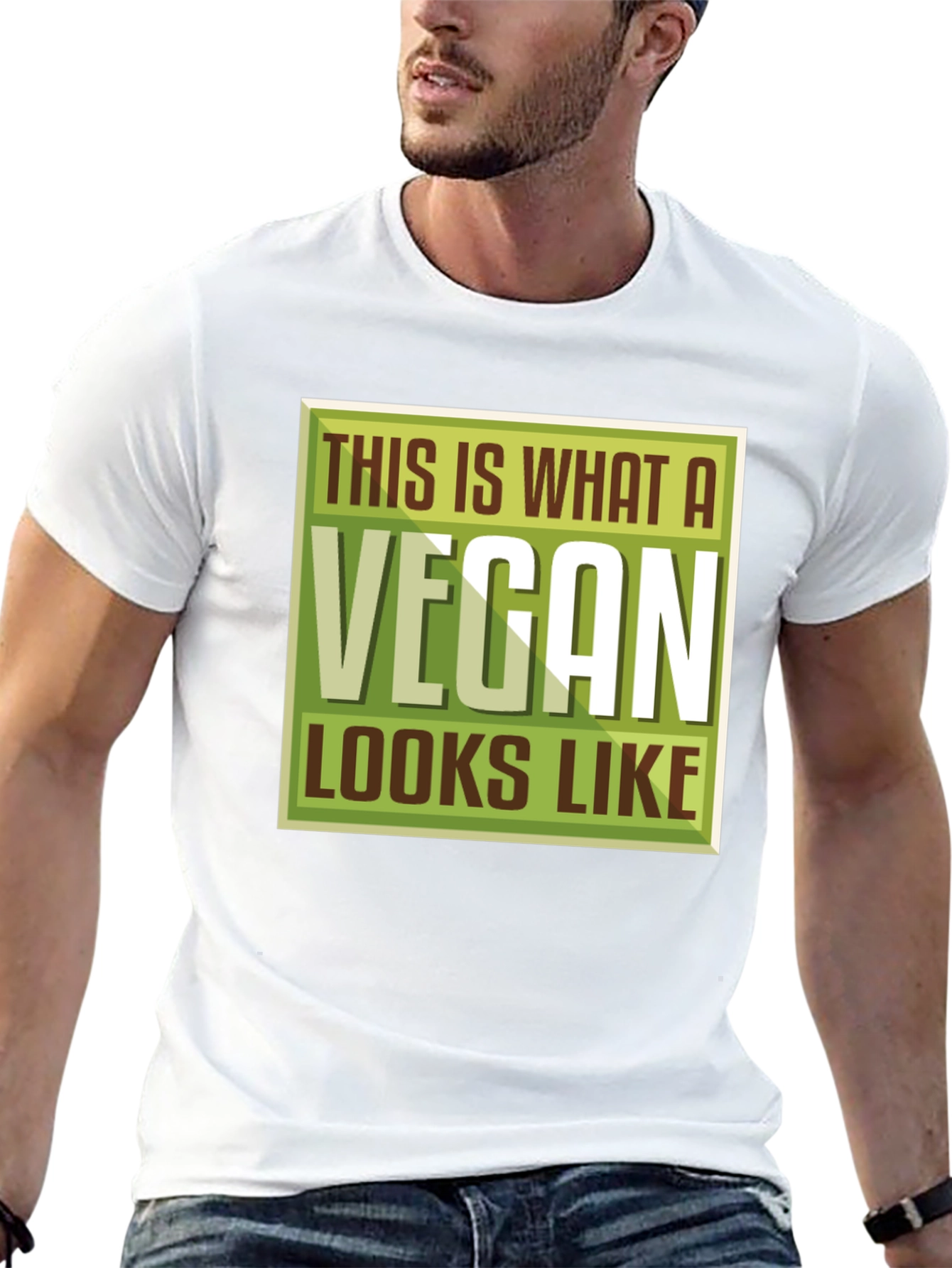 Black Vegan T-Shirt - This is What a Vegan Looks Like - Black view 13