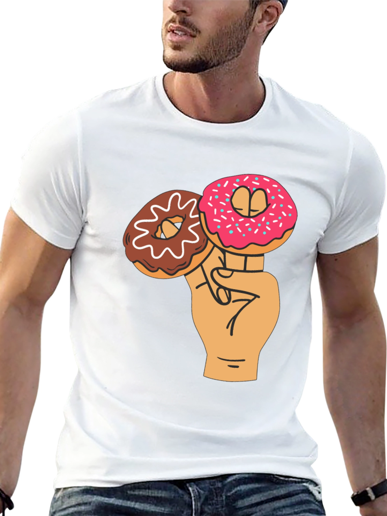 Black Donut Lover Graphic Tee view 13