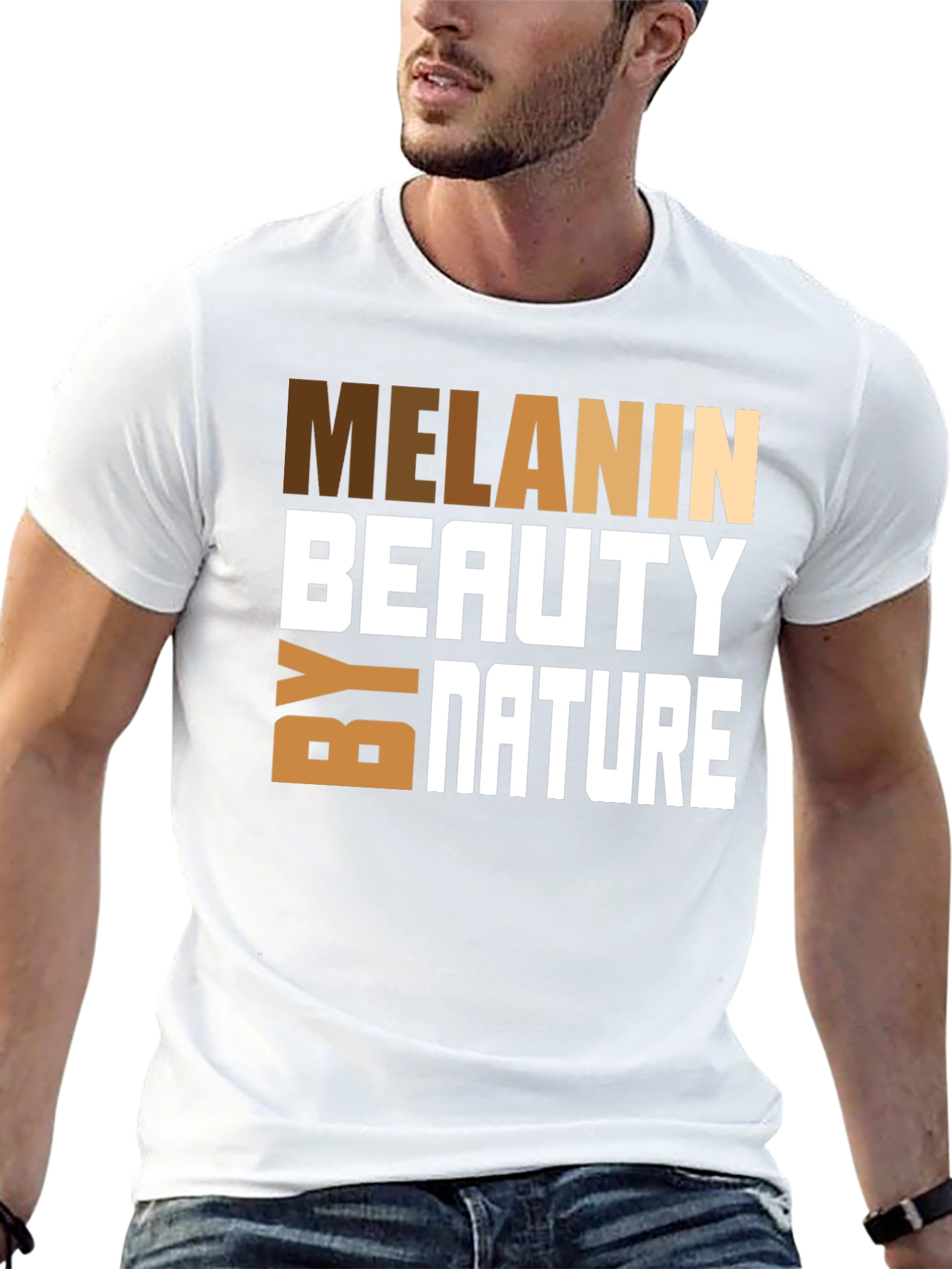 Black Melanin Beauty by Nature Graphic Tee view 13