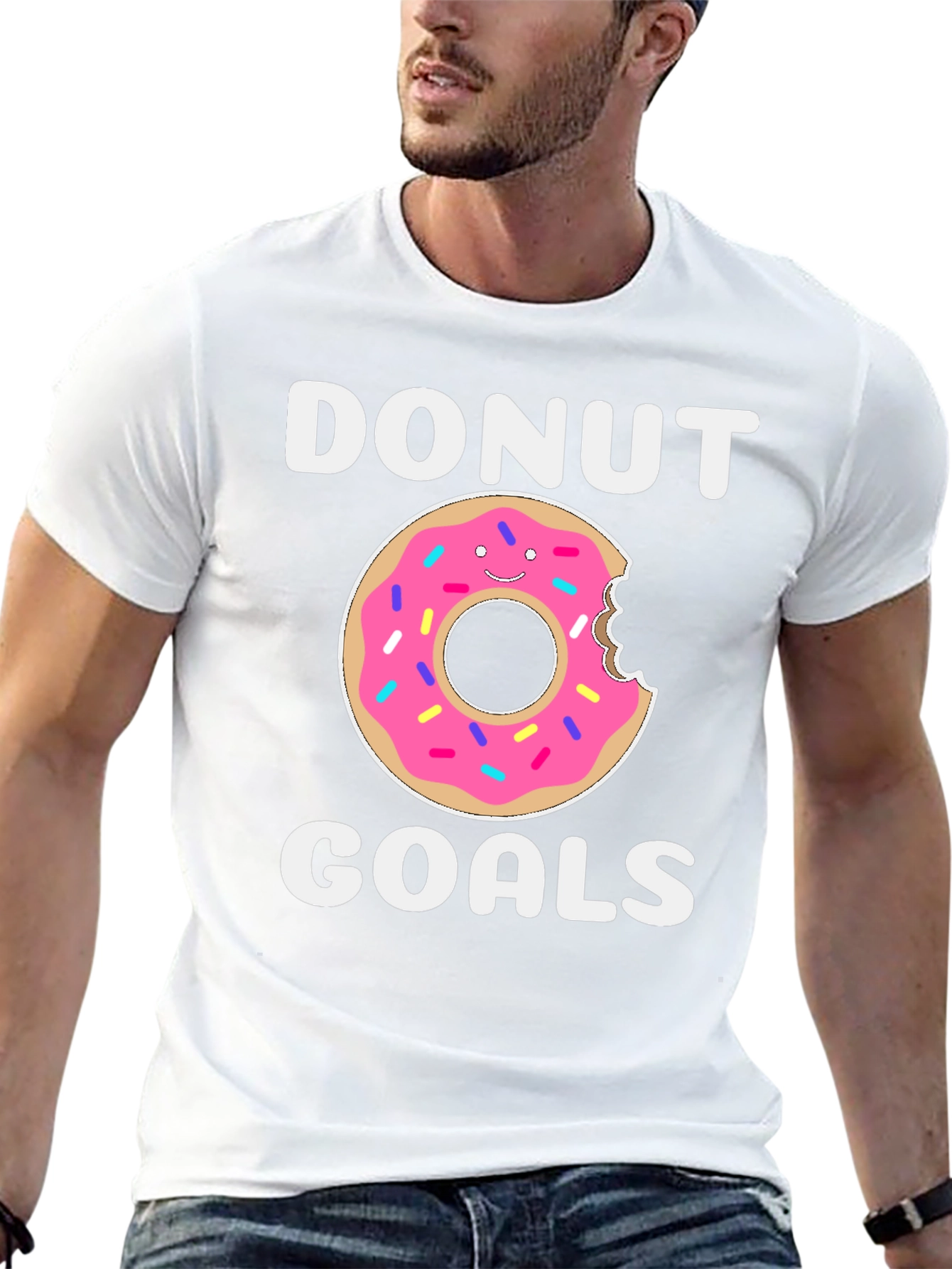 Black Donut Goals Graphic T-Shirt view 13