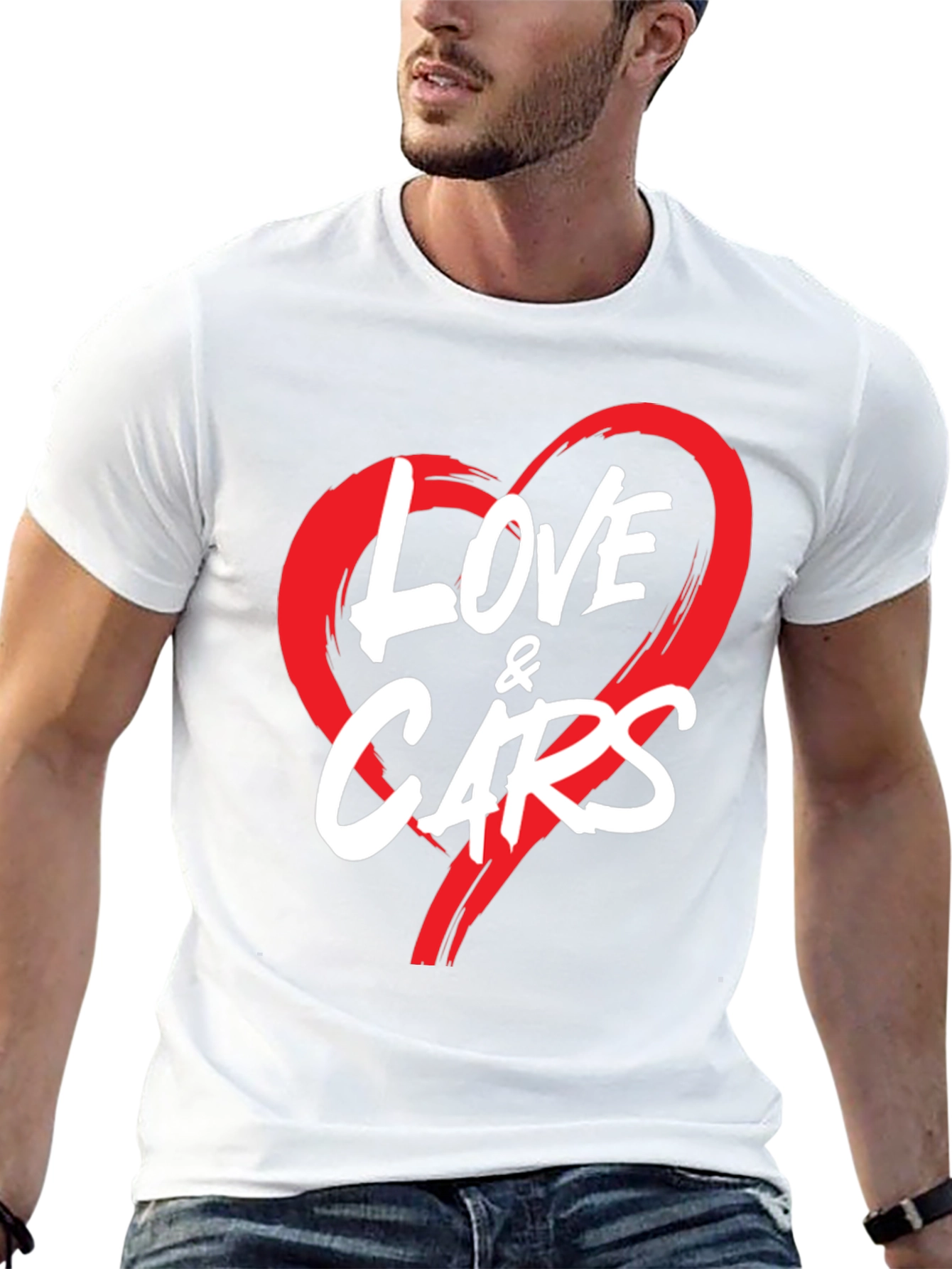 Black Love & Cars Graphic Tee - Black view 13