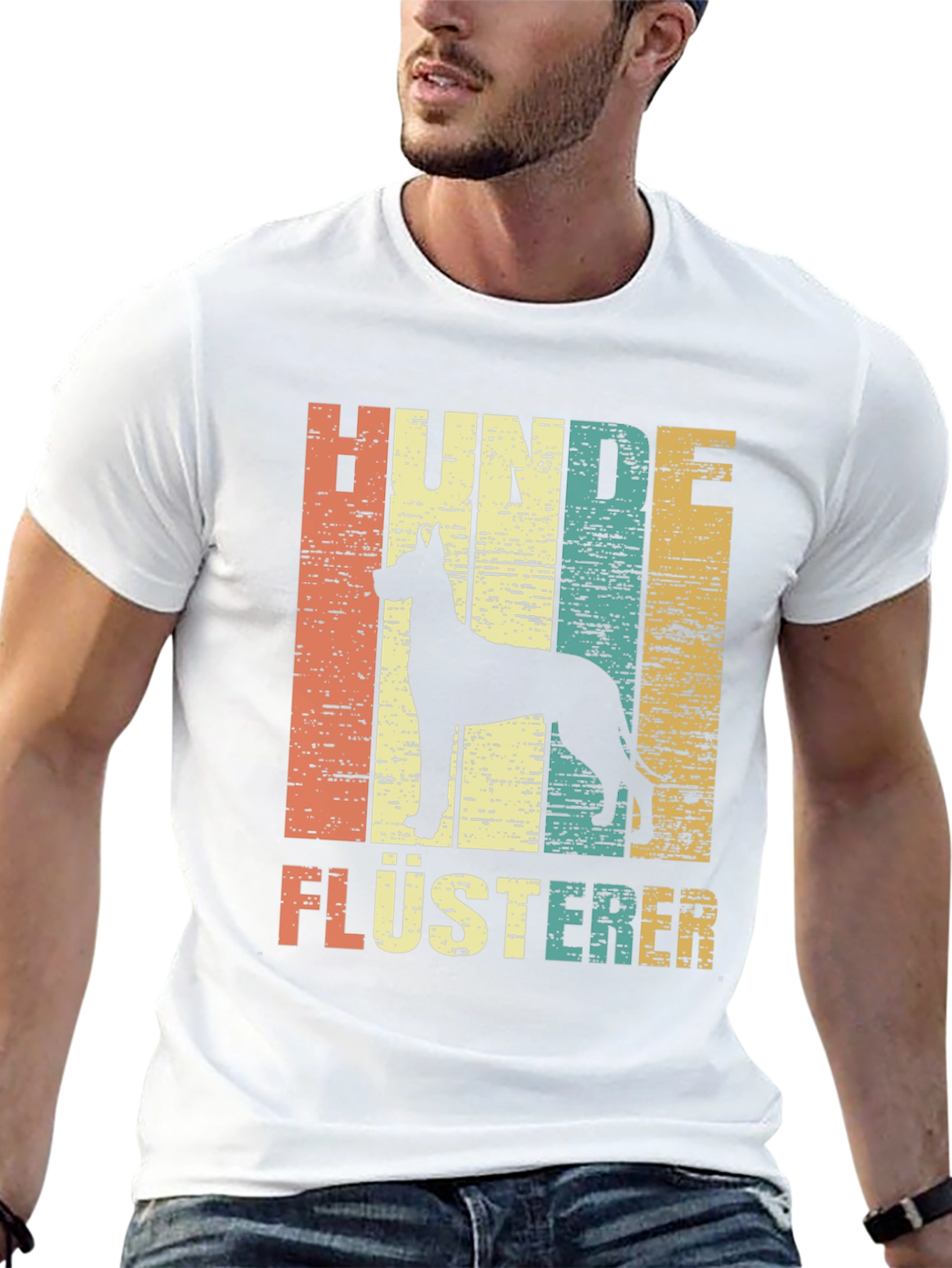 Black Hunde Flusterer Dog Whisperer Graphic Tee view 13