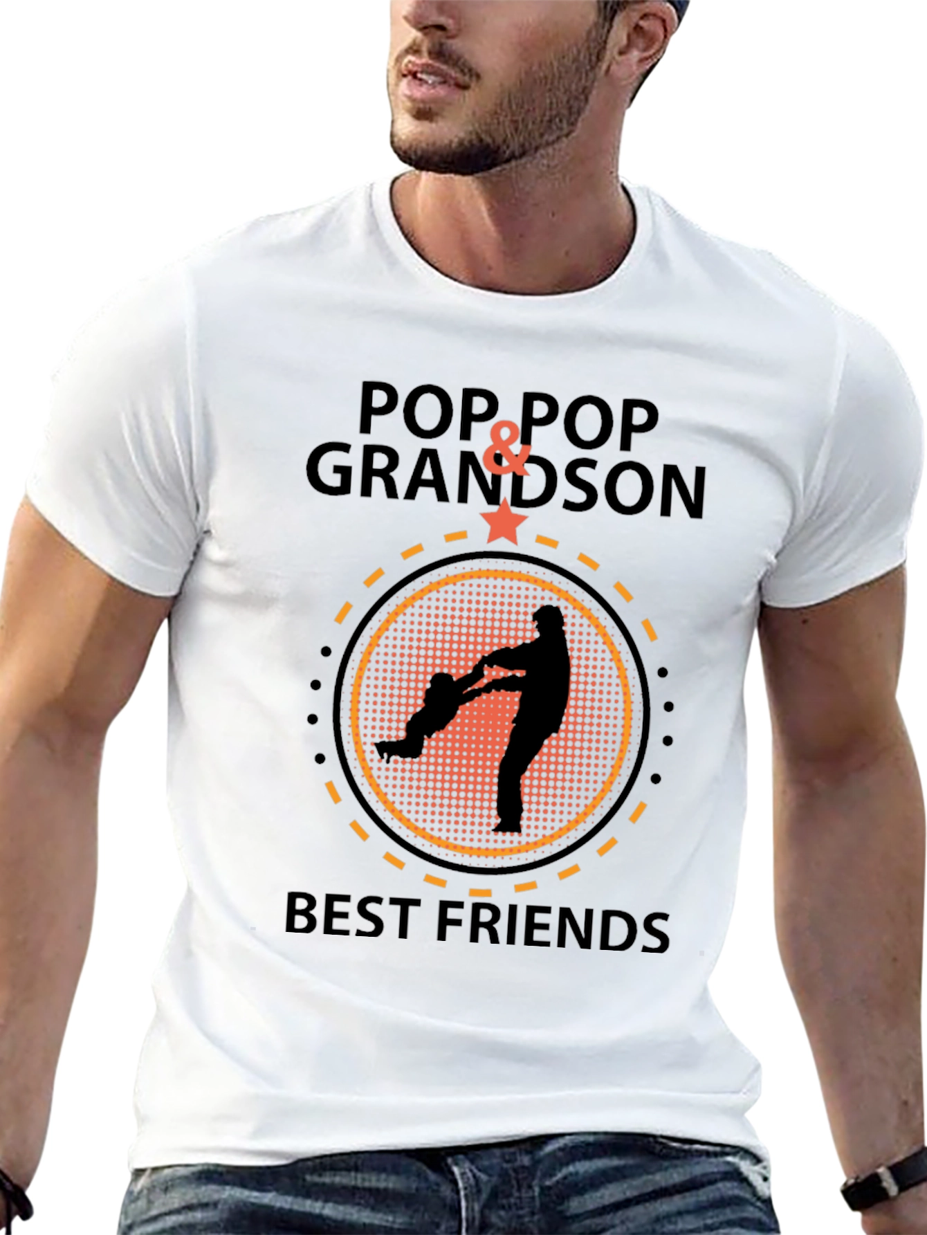 Black Pop Pop & Grandson Best Friends Black T-Shirt view 13
