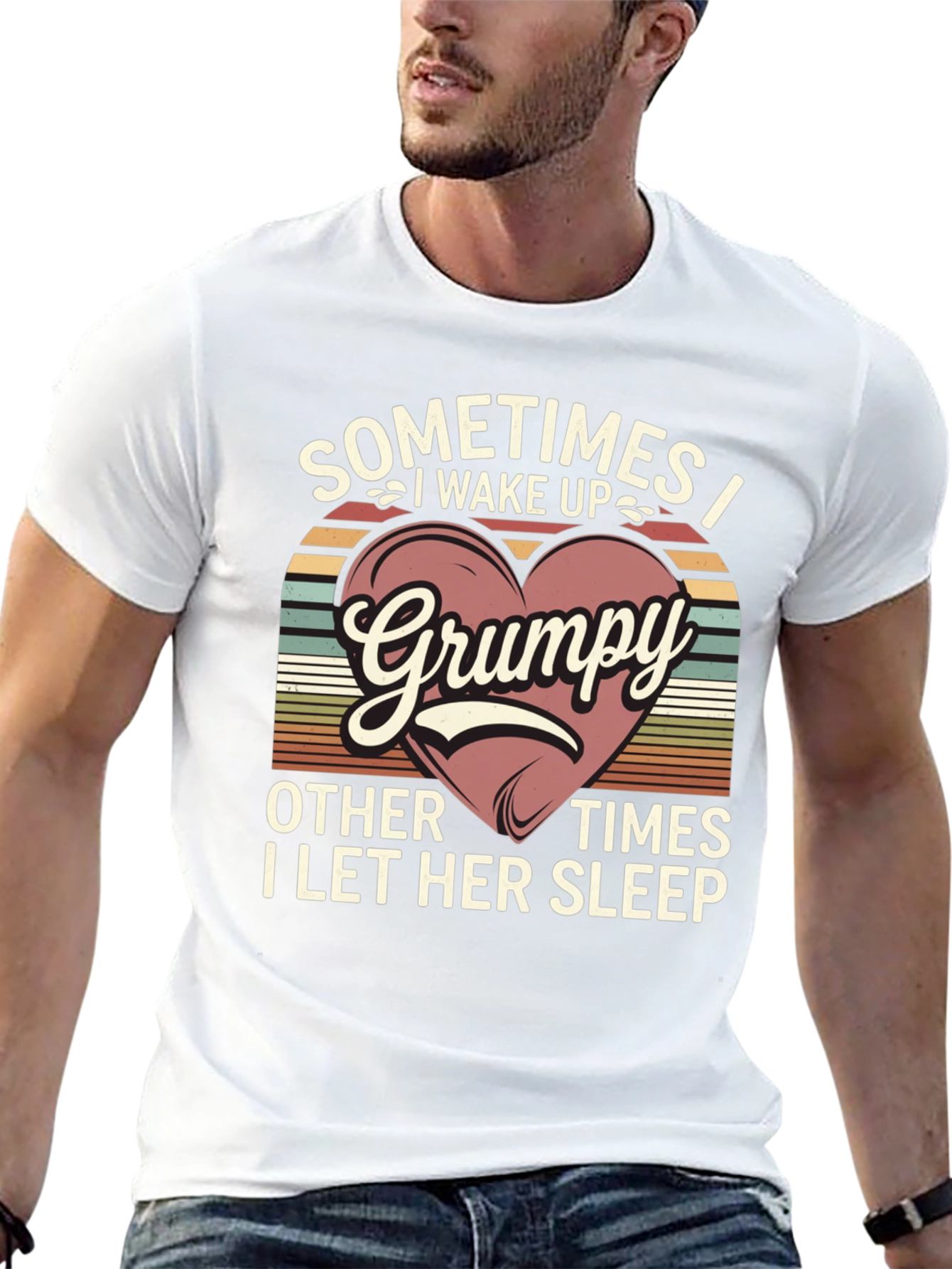 Black Grumpy I Wake Up T-Shirt view 13