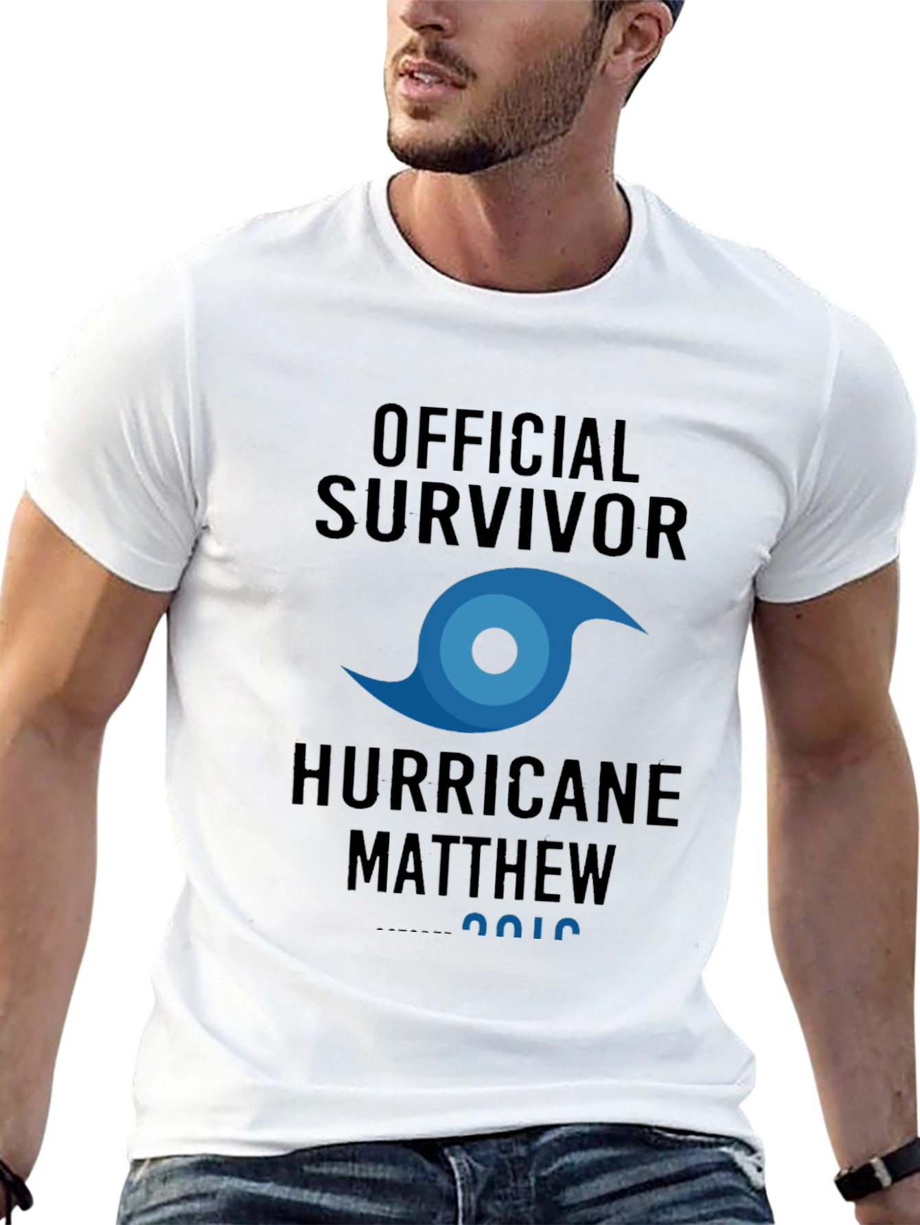 Black Official Survivor Hurricane Matthew T-Shirt view 13