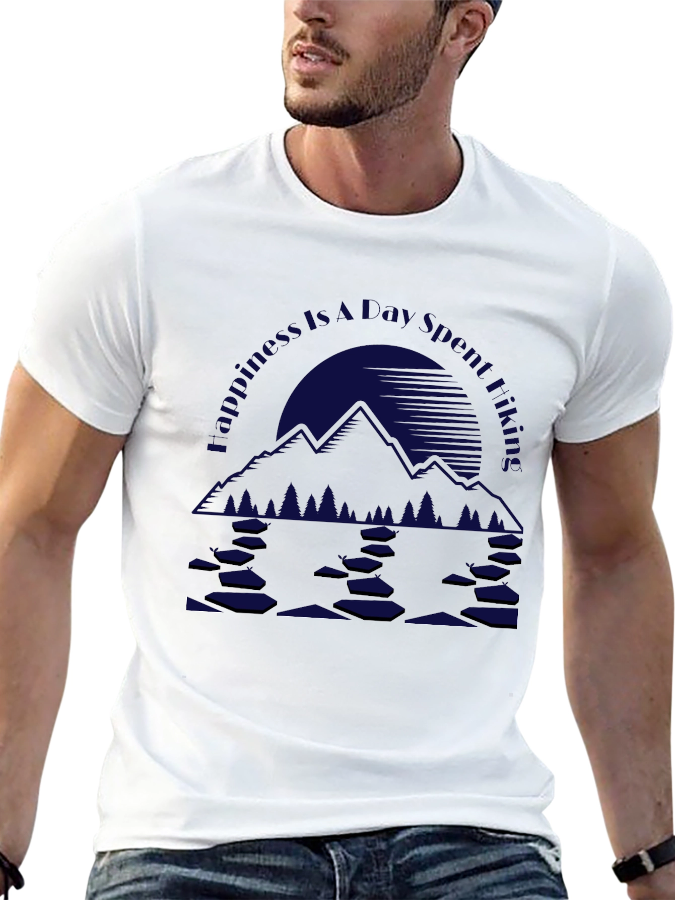 Black Mountain Hiking Graphic Tee - Nature Adventure Shirt view 13