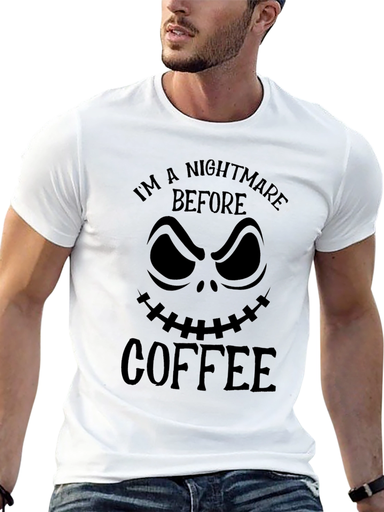 Black Nightmare Before Coffee Graphic Tee - Black view 13