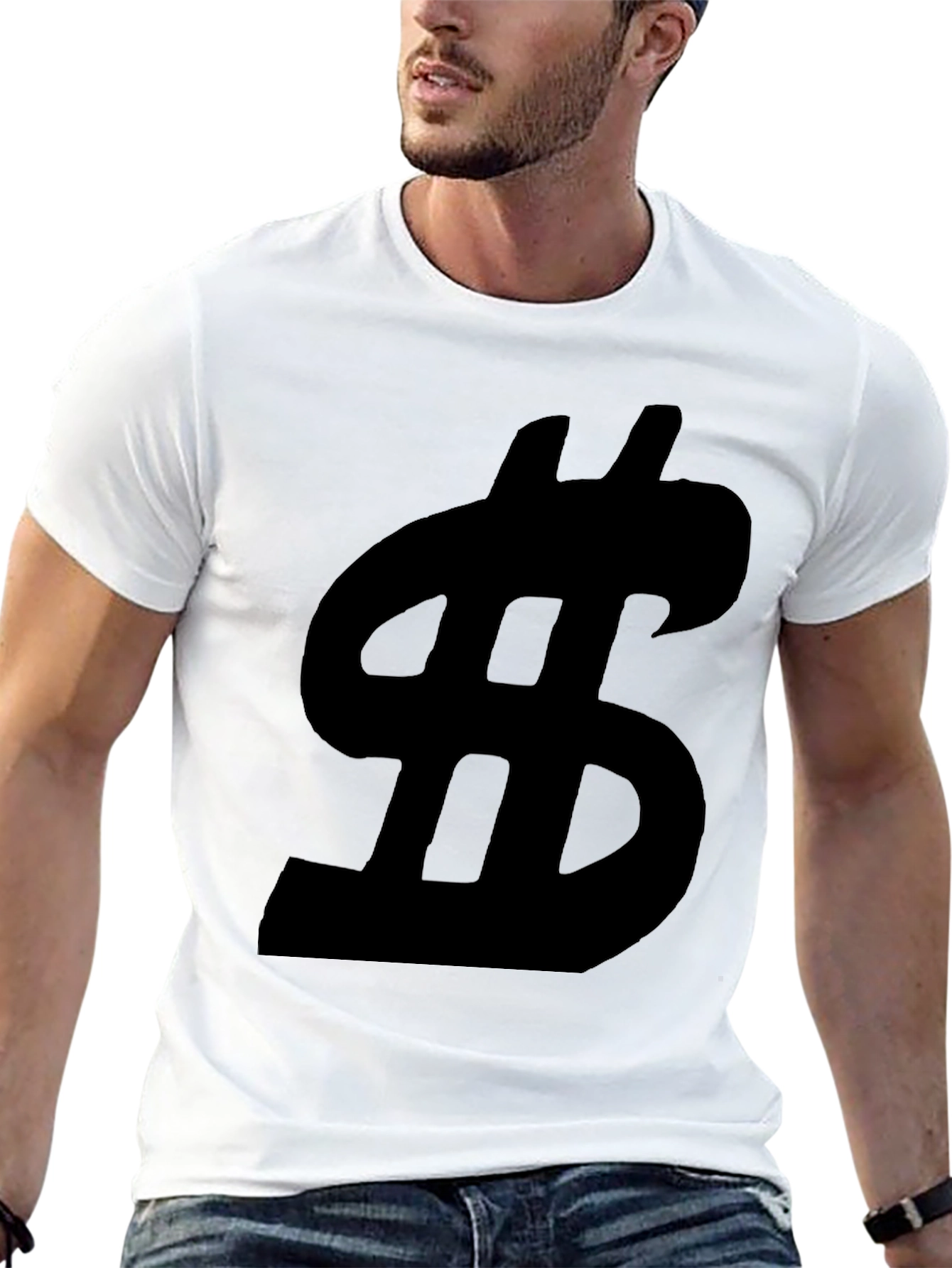 Black Statement Dollar Sign Graphic Tee - Black view 13