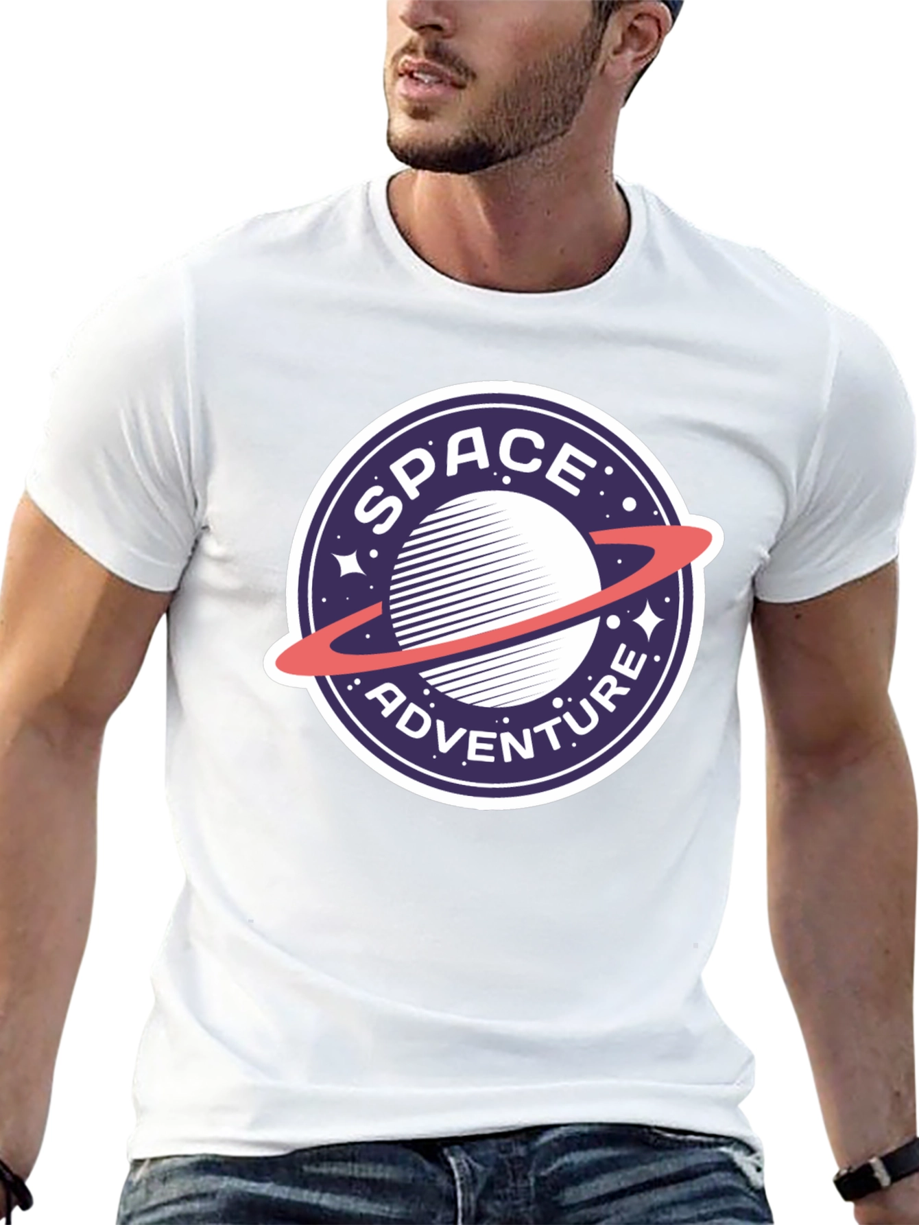 Black Space Adventure Graphic Tee - Cool & Comfy T-Shirt view 13