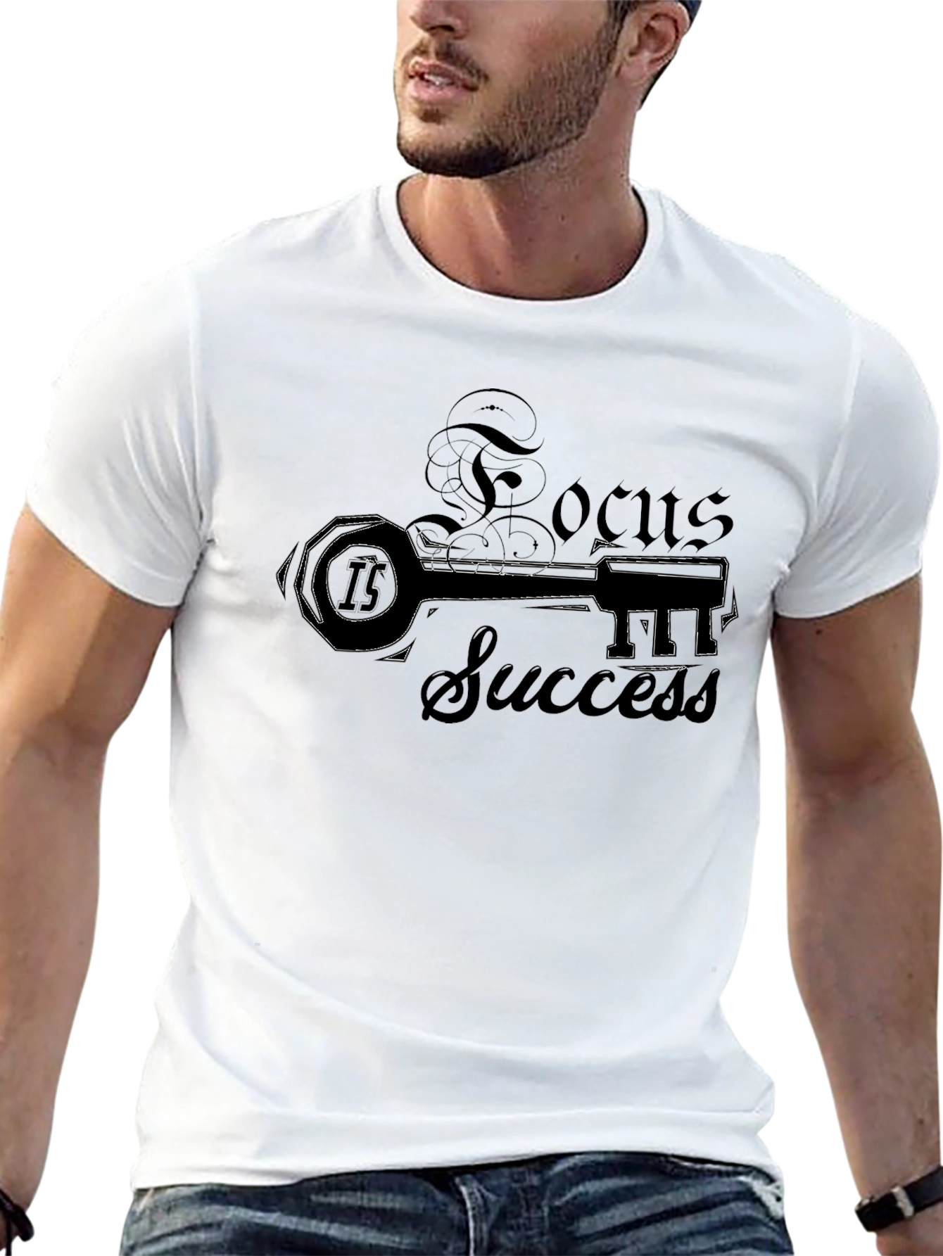 Focus Success Key Graphic T-Shirt - 13