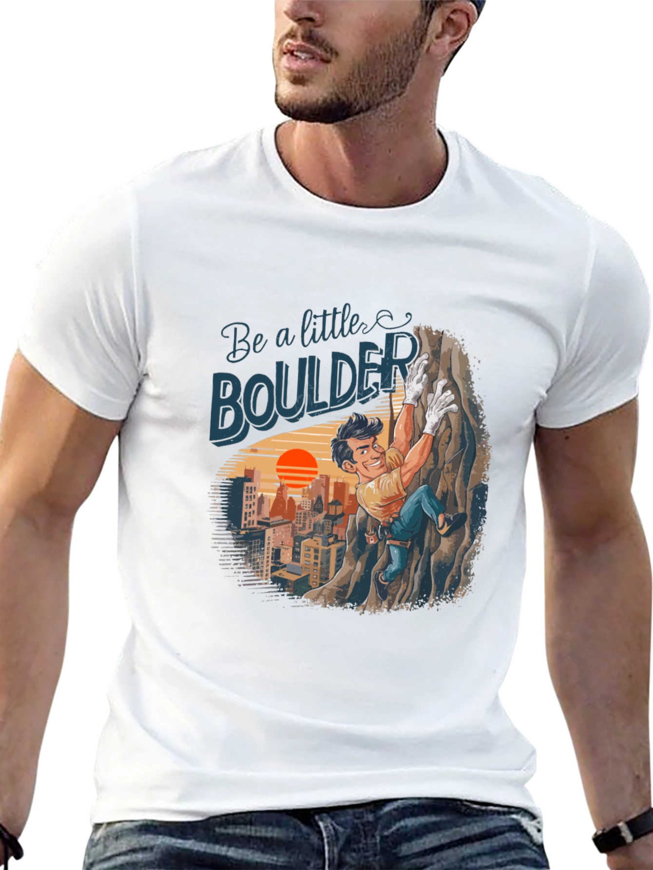 Black Be a Little Boulder Climbing T-Shirt view 13