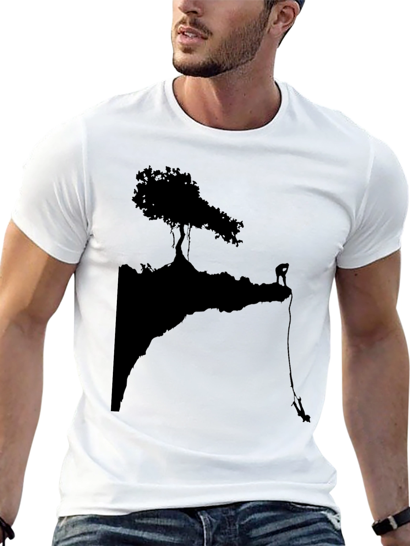 Black Silhouette Climber Graphic Tee - Black view 13