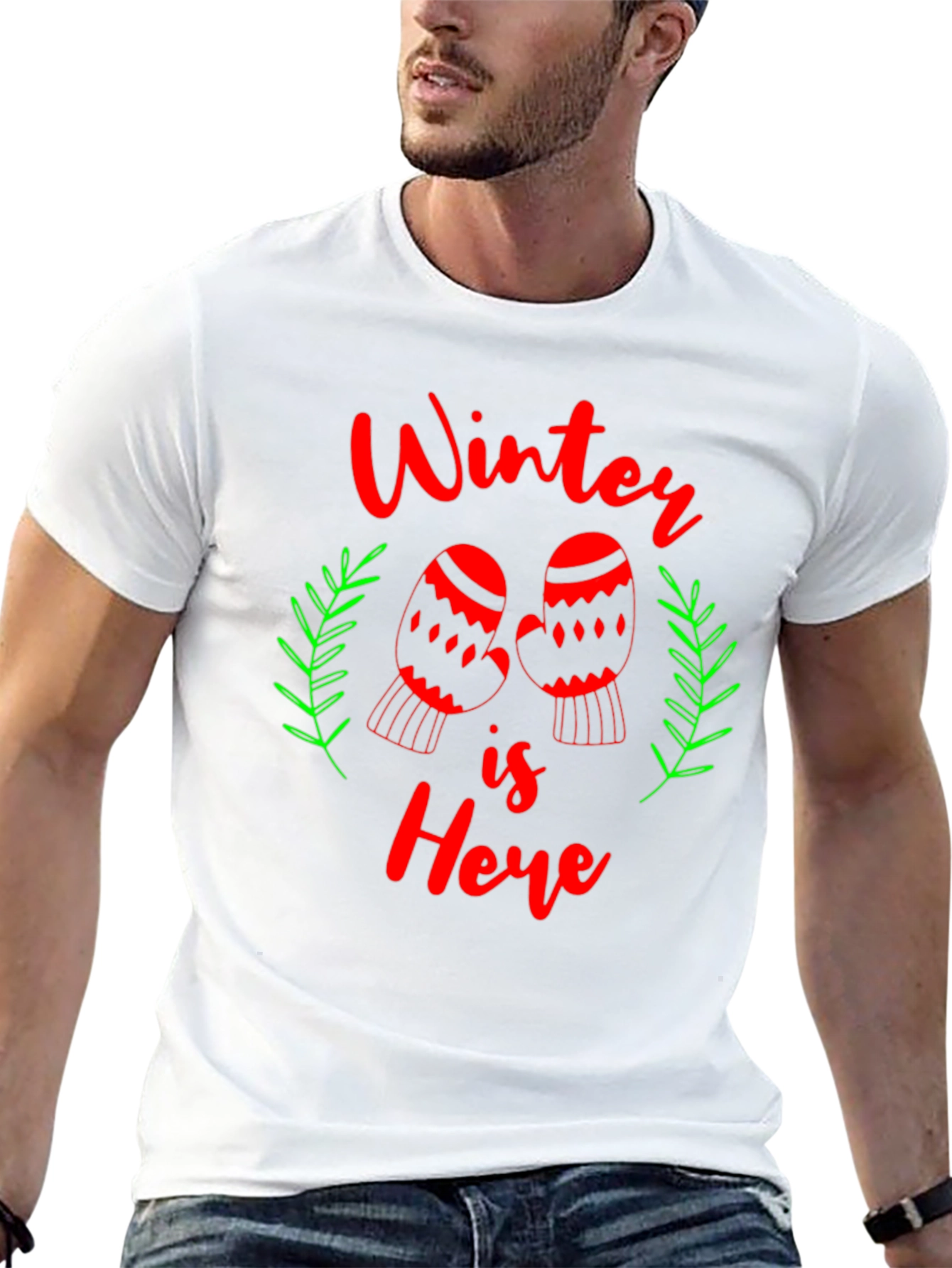 Black Winter is Here Holiday T-Shirt view 13
