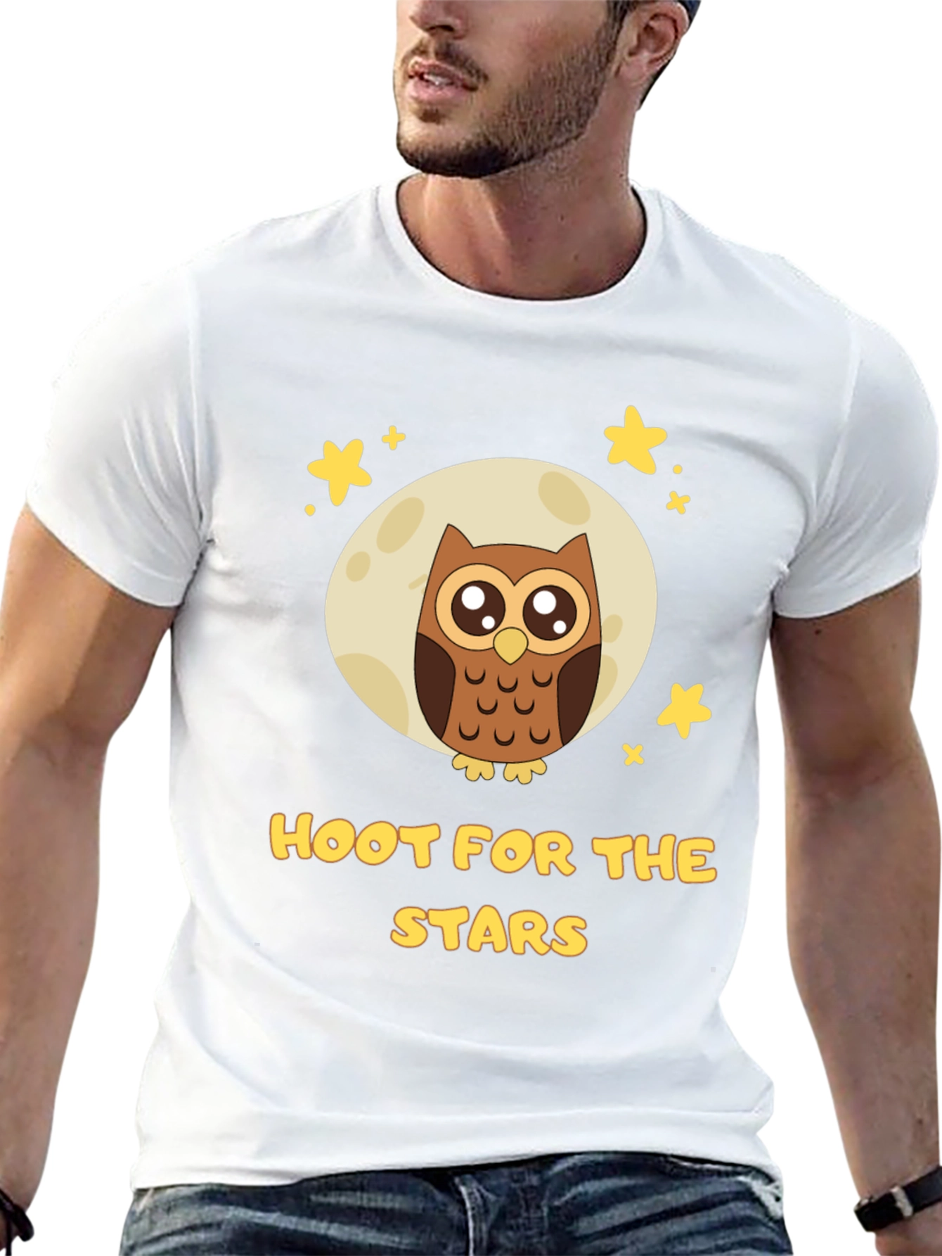 Black Hoot For The Stars Owl Graphic T-Shirt view 13