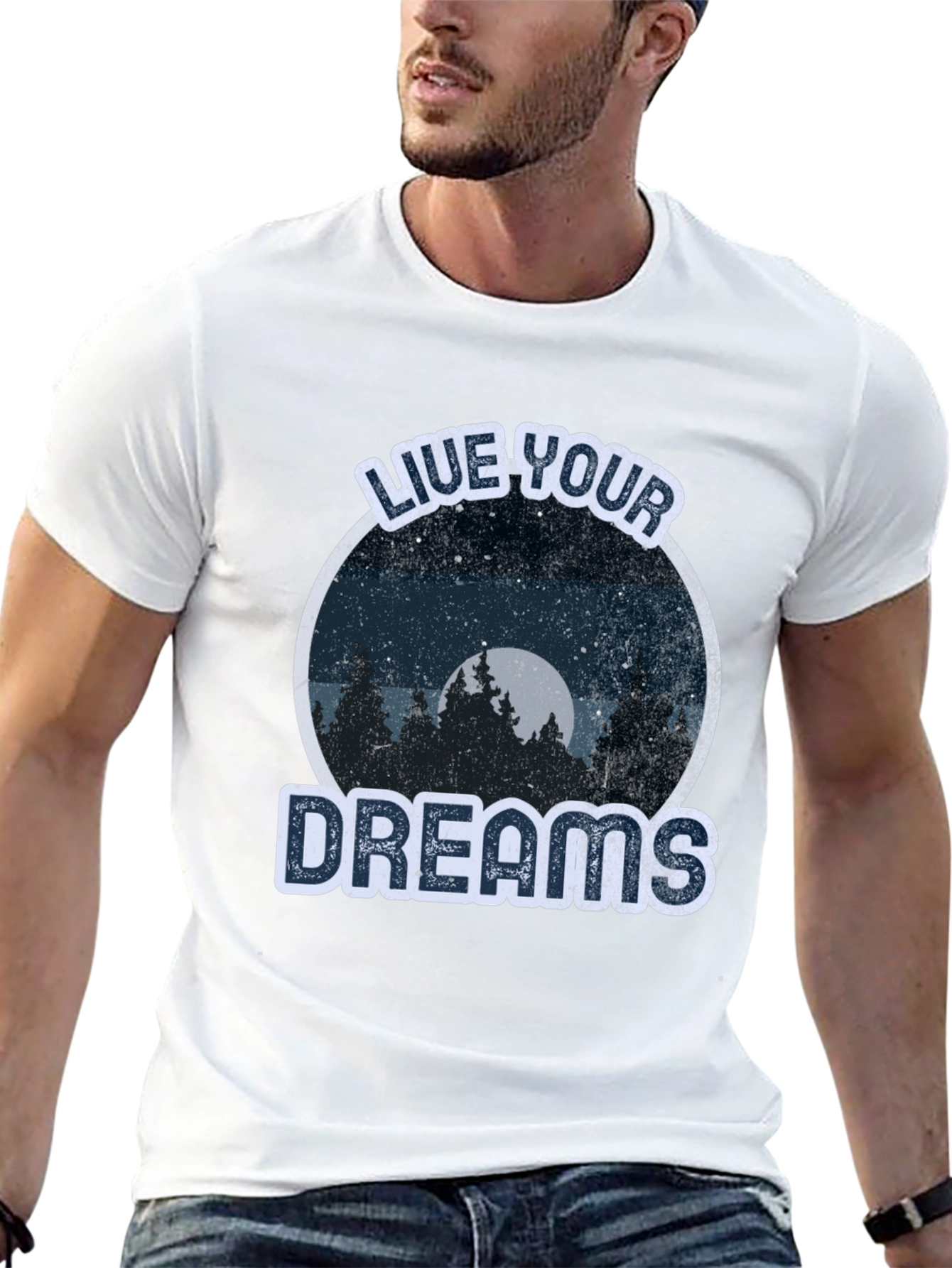 Black Live Your Dreams Graphic Tee -  Nature Lover T-Shirt view 13