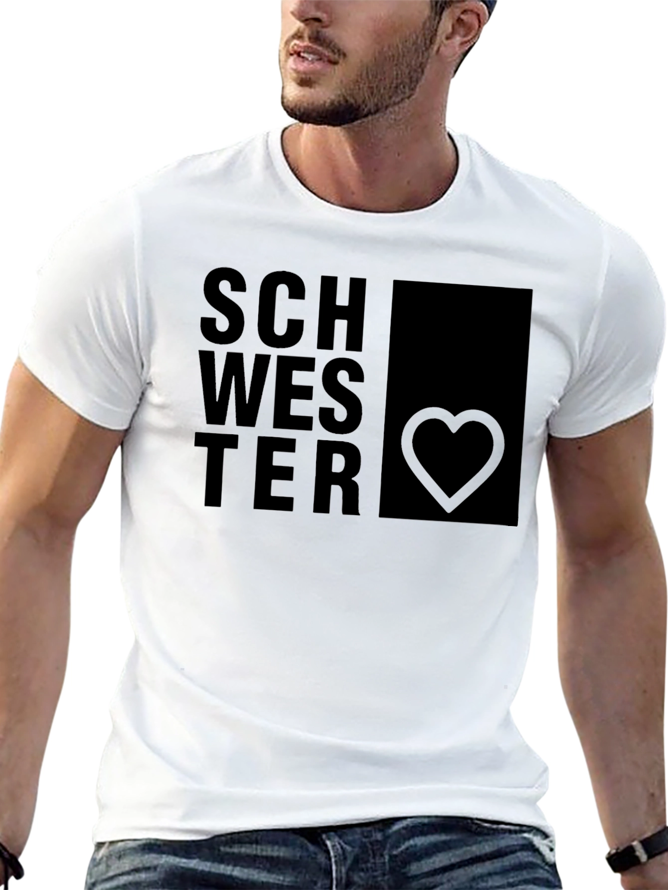 Schwesta Love T-Shirt - Cool Graphic Tee - 13