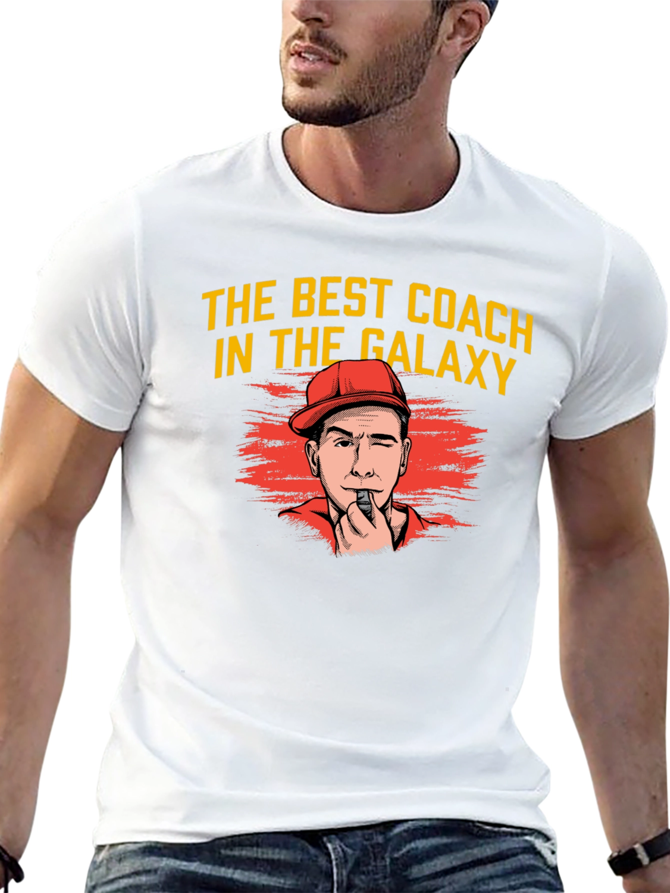 Black Best Coach in the Galaxy Graphic Tee view 13