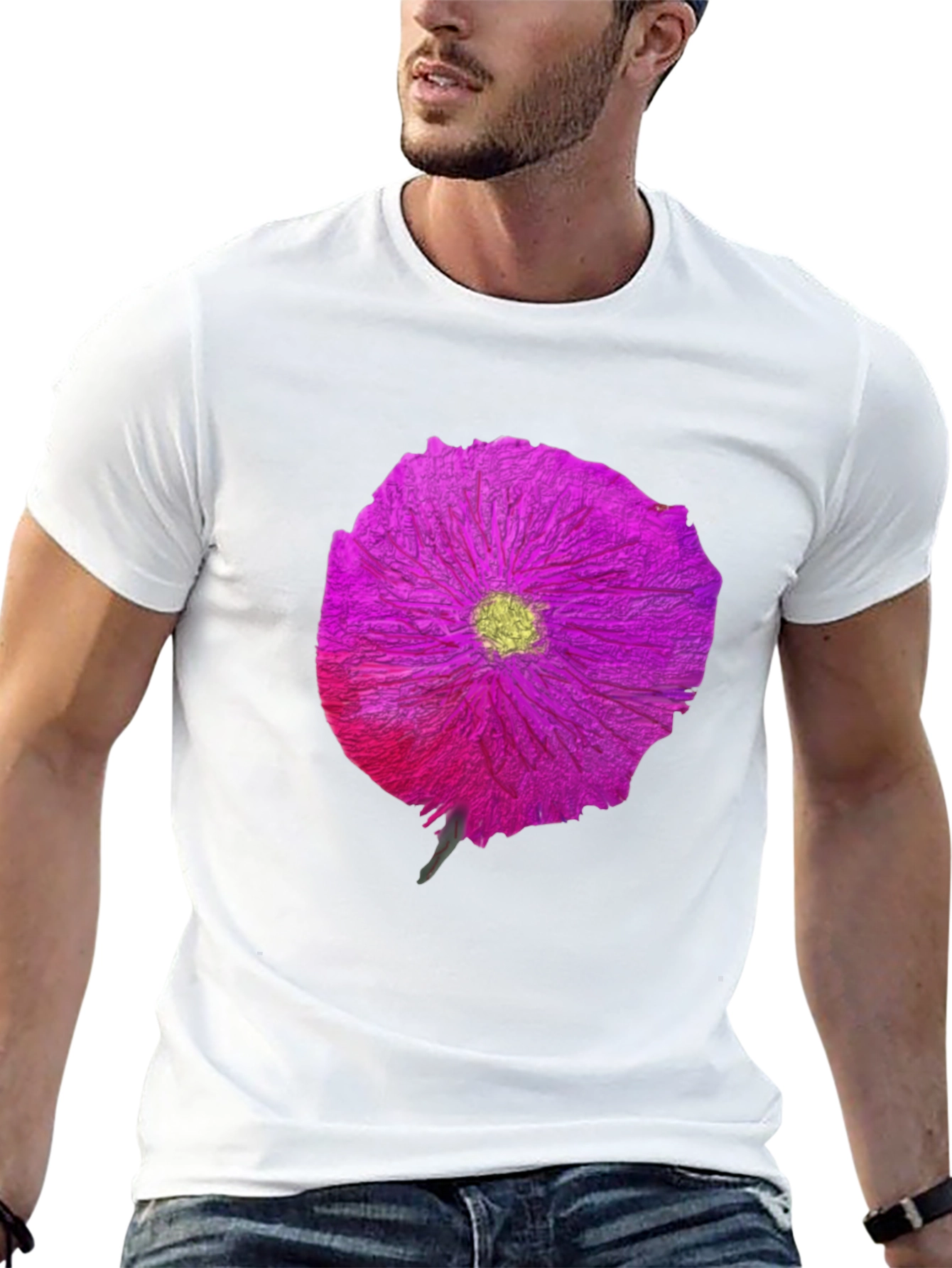 Black Floral Print Crew Neck T-Shirt view 13