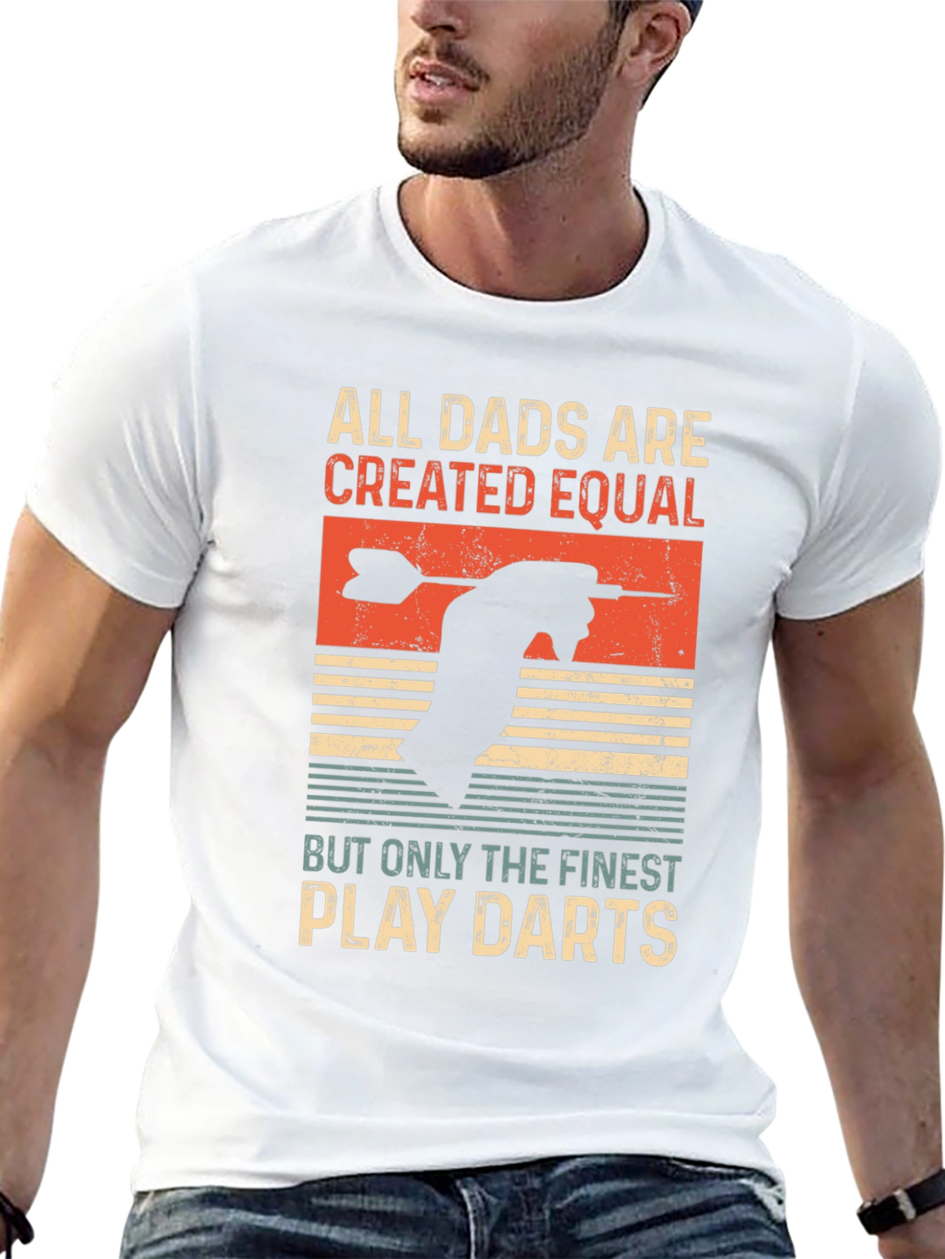 Black All Dads Are Created Equal Darts T-Shirt view 13